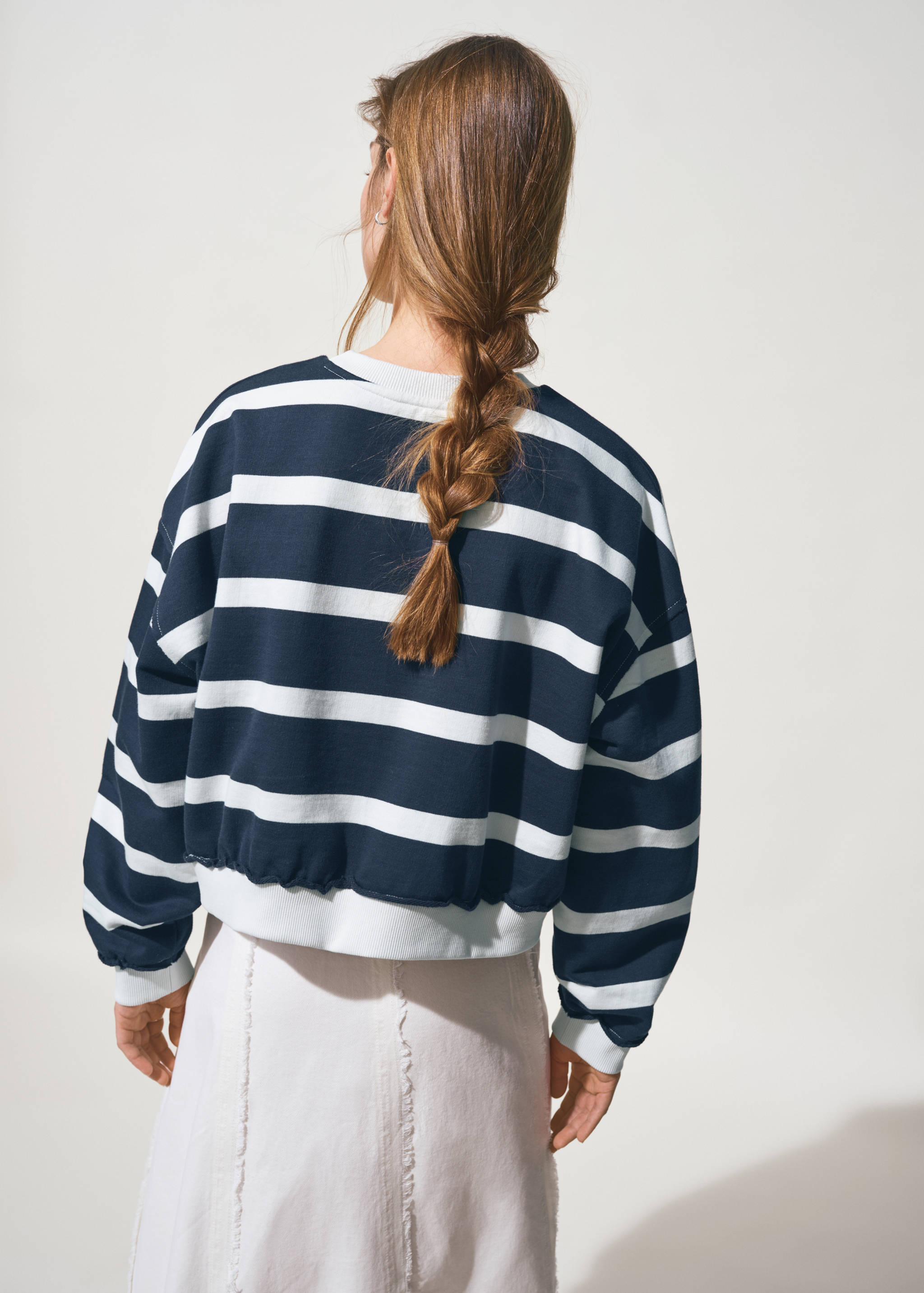 Sudadera algodón rayas - Reverso del artículo