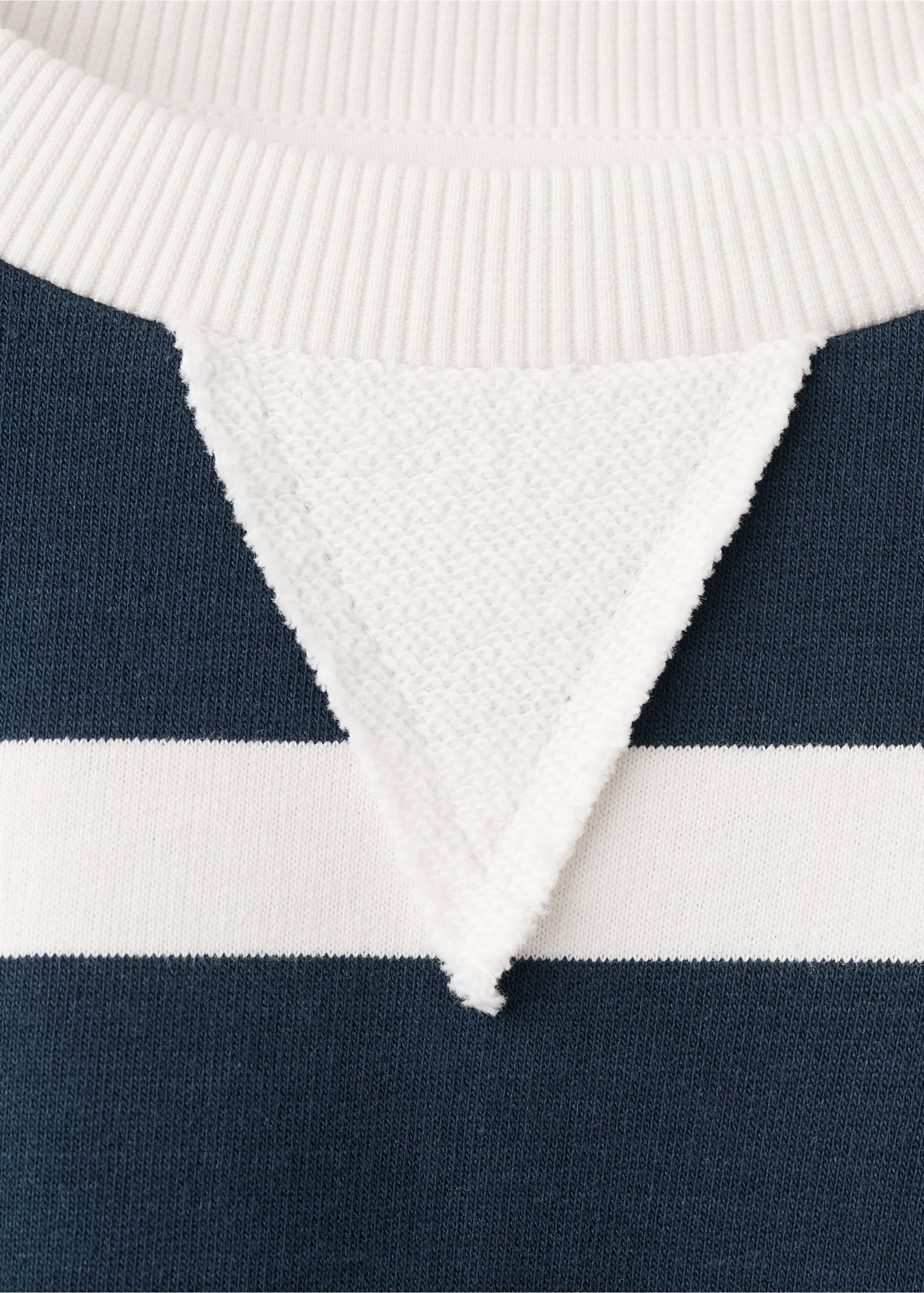 Sweat-shirt coton rayures - Détail de l'article 8, Bleu marine. Ref: 27016357-00.