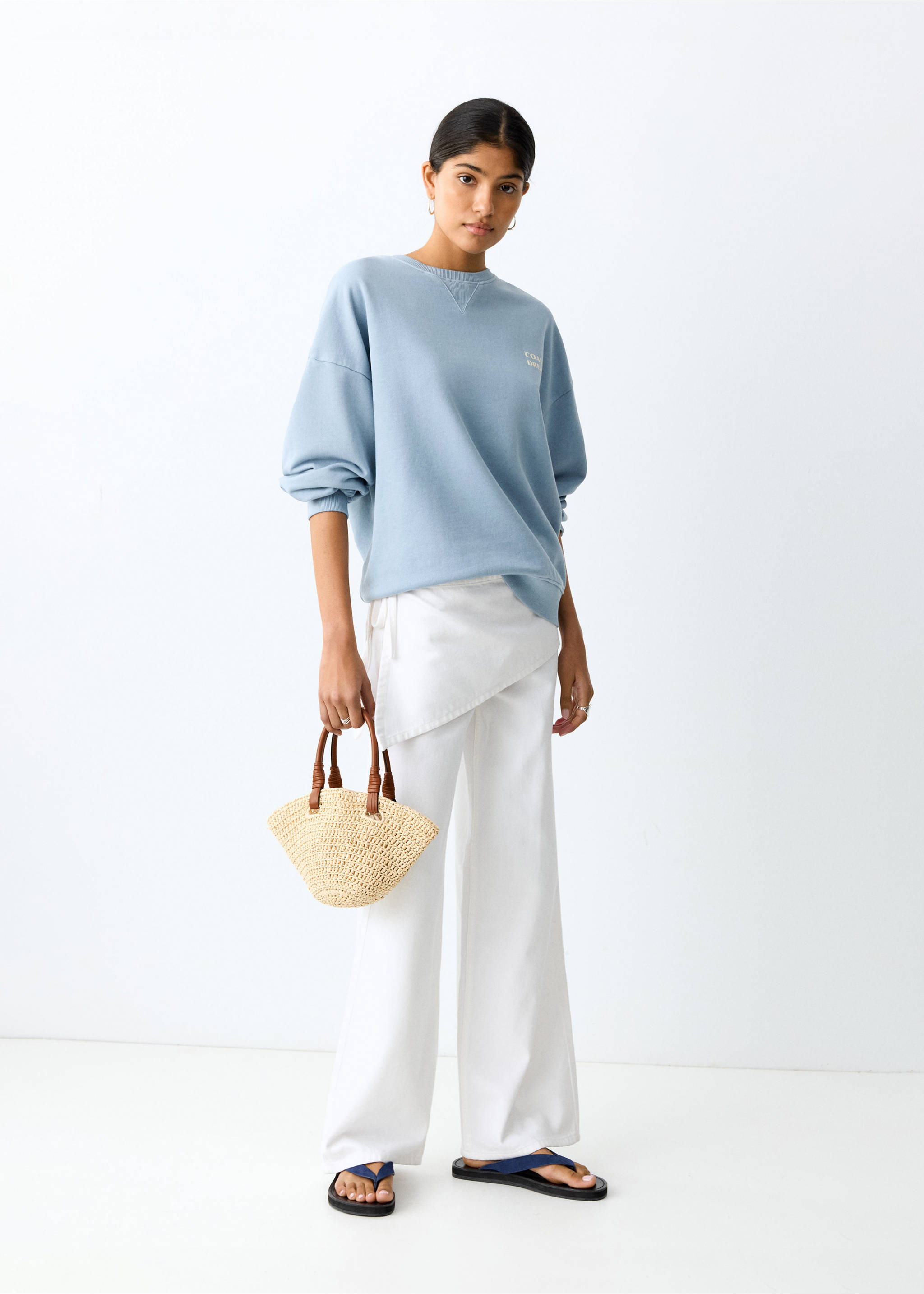 سترة من القطن مطبوعة - رؤية عامة, أزرق. Ref: 27016358-00.