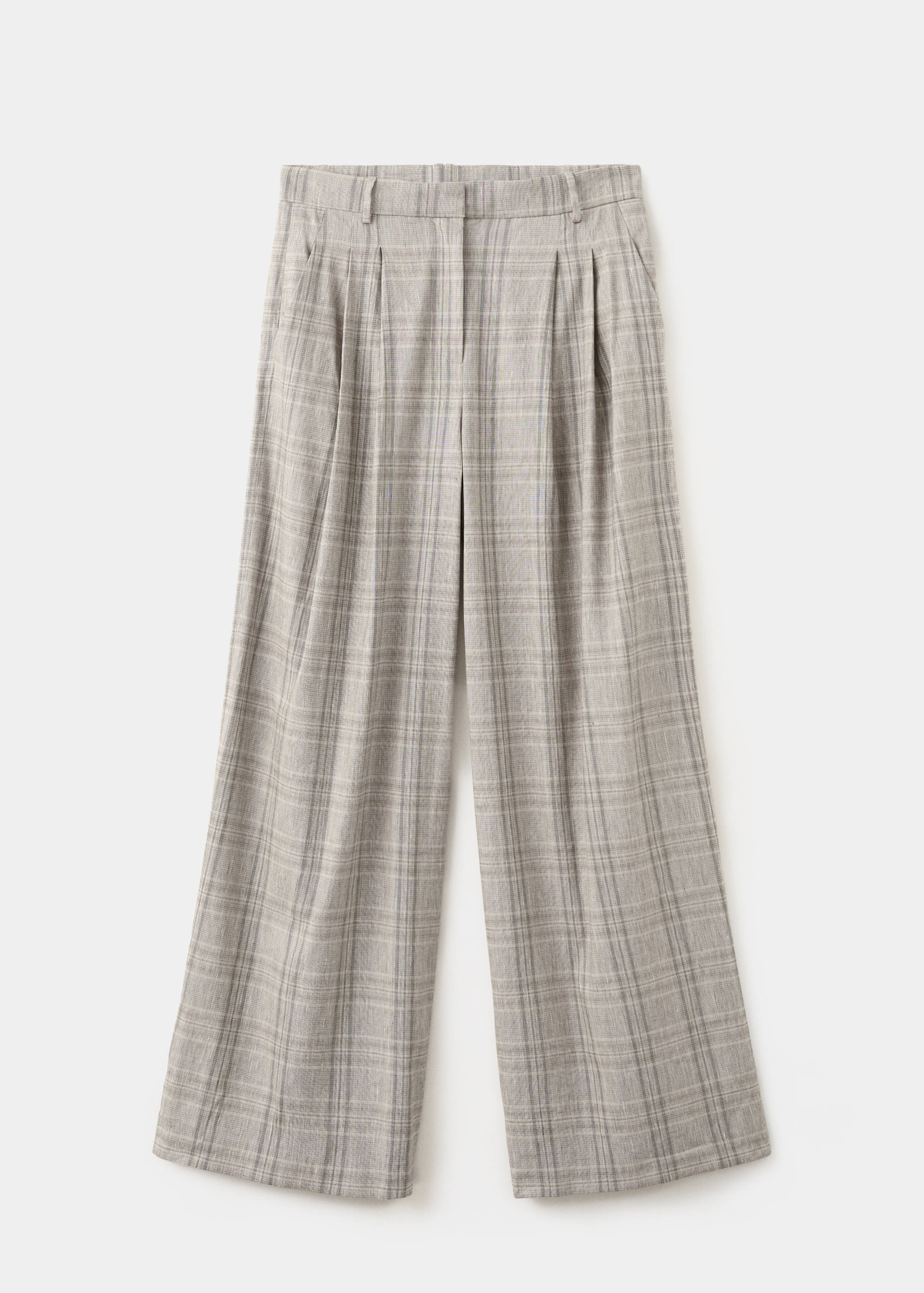Check pleated trousers - Article without model