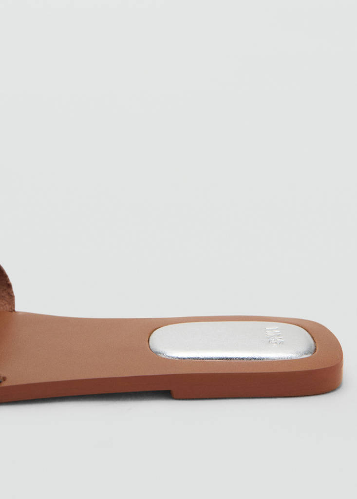 Leather straps sandals — Silver