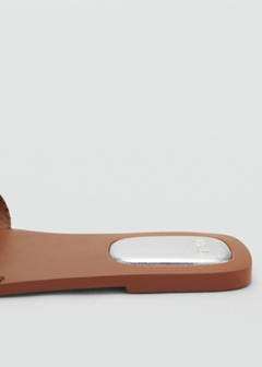 Leather straps sandals — Silver 4