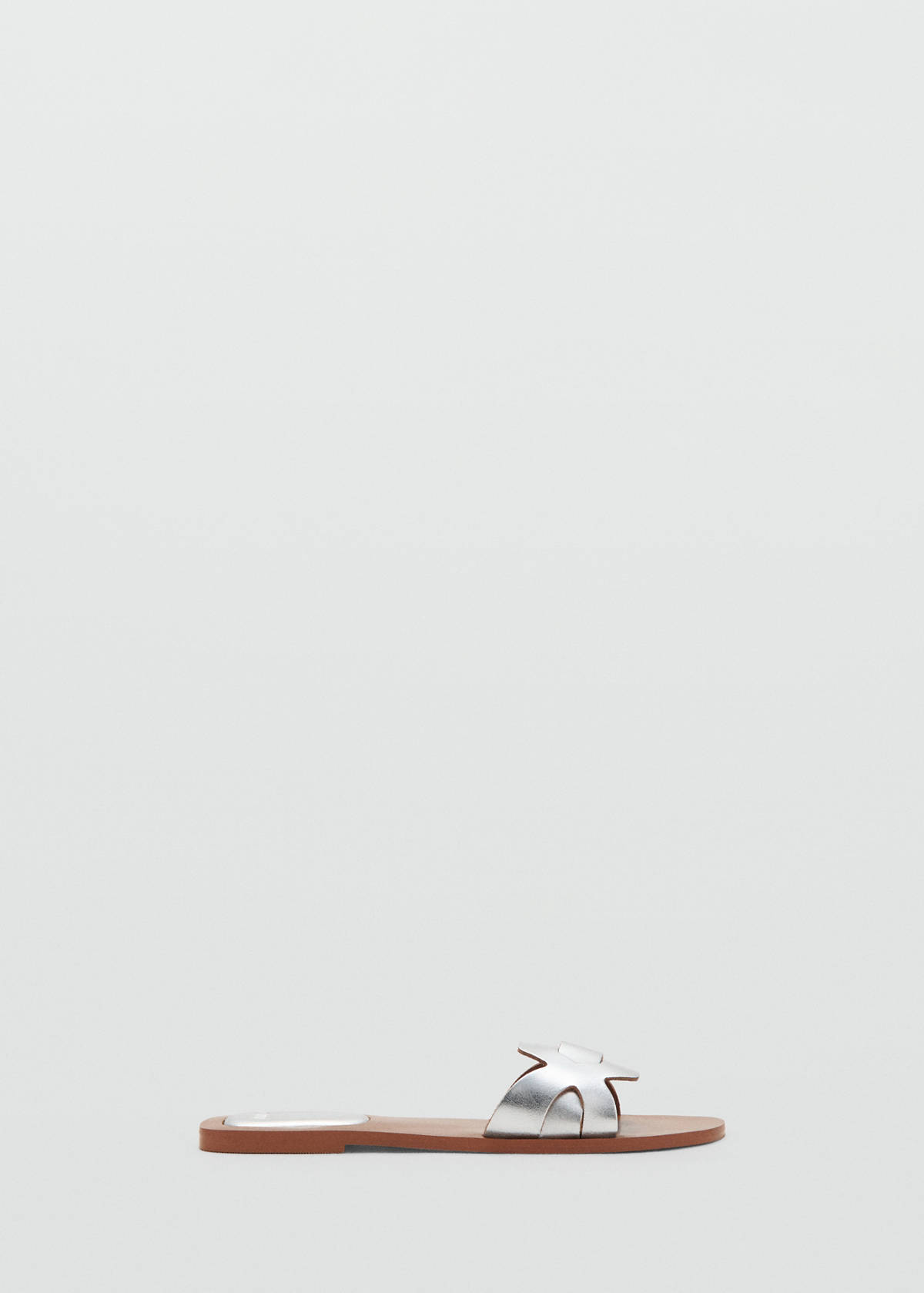 Leather straps sandals — Silver