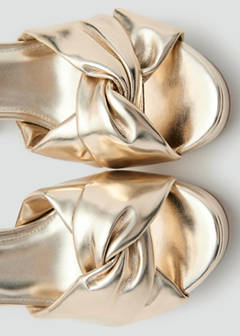 Knot metallic sandals — Gold 3