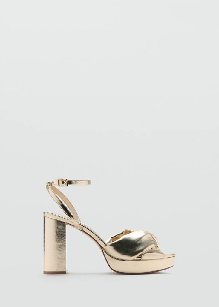 Knot metallic sandals — Gold