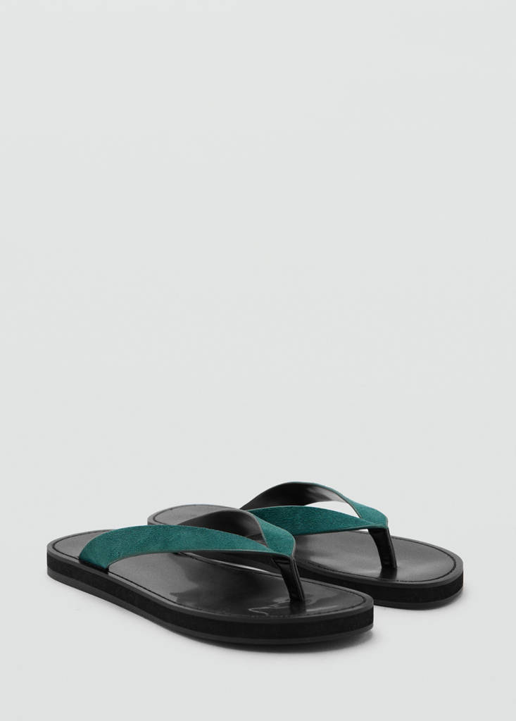 Leather straps sandals — Green
