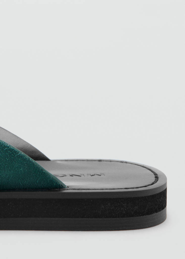 Leather straps sandals — Green