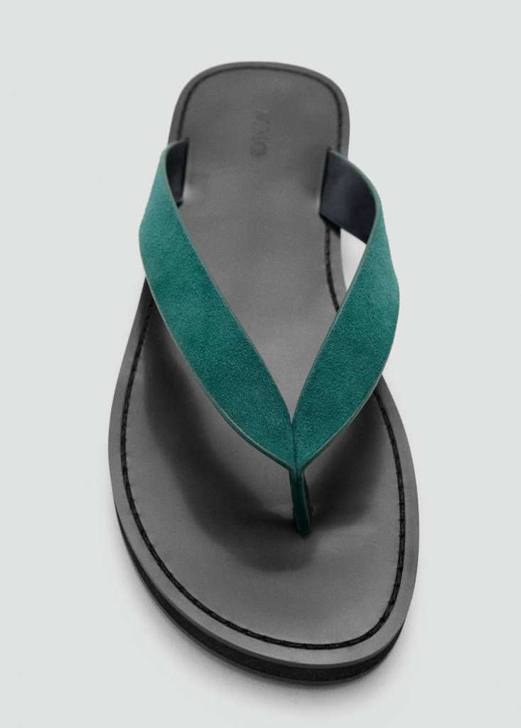 Leather straps sandals — Green