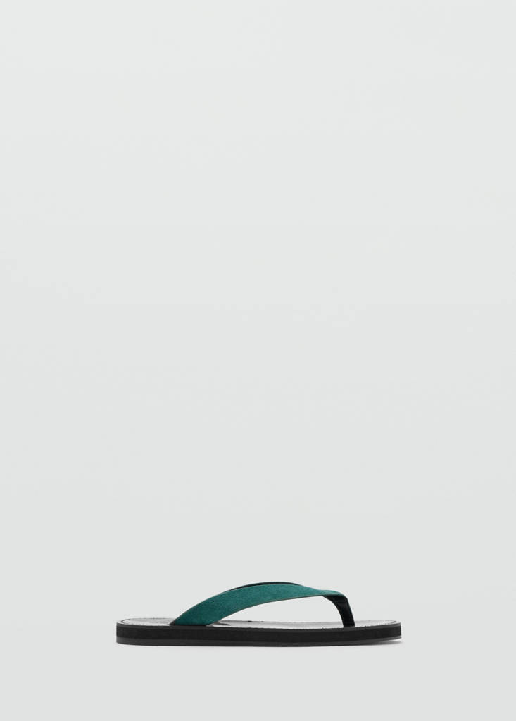 Leather straps sandals — Green