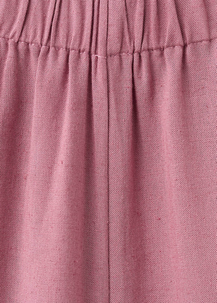 Straight linen-blend trousers — Pastel Pink