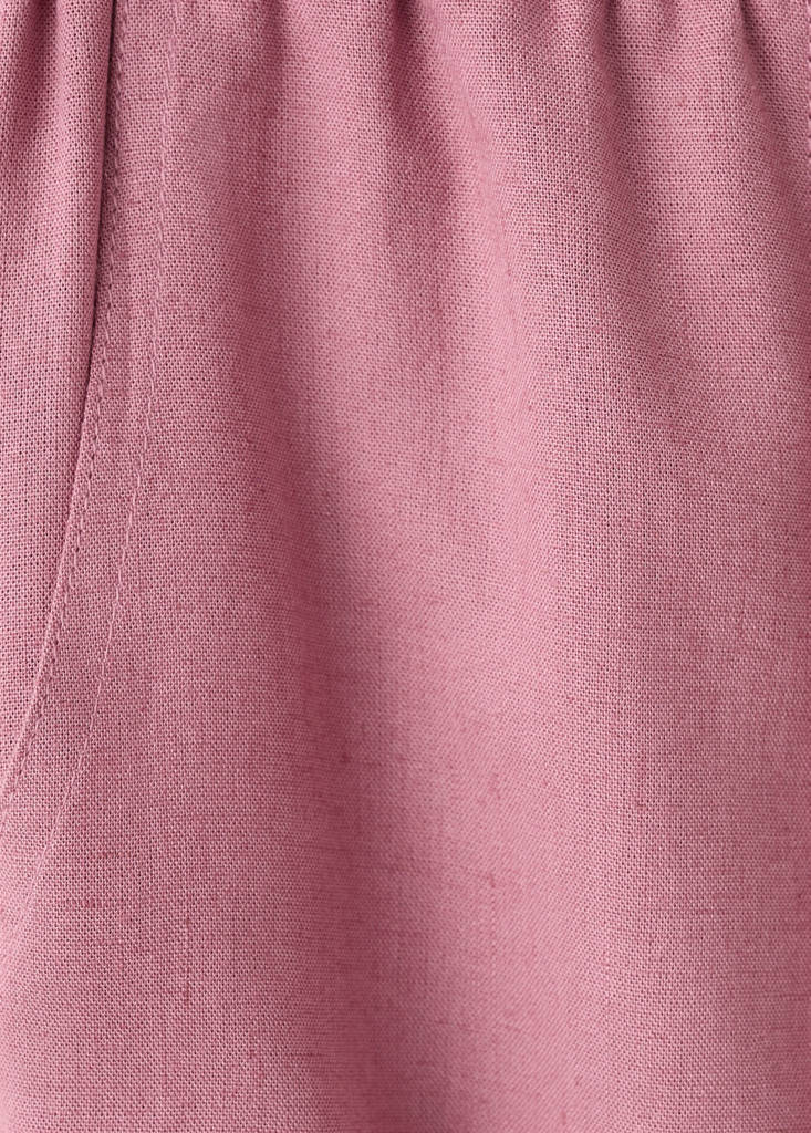 Straight linen-blend trousers — Pastel Pink