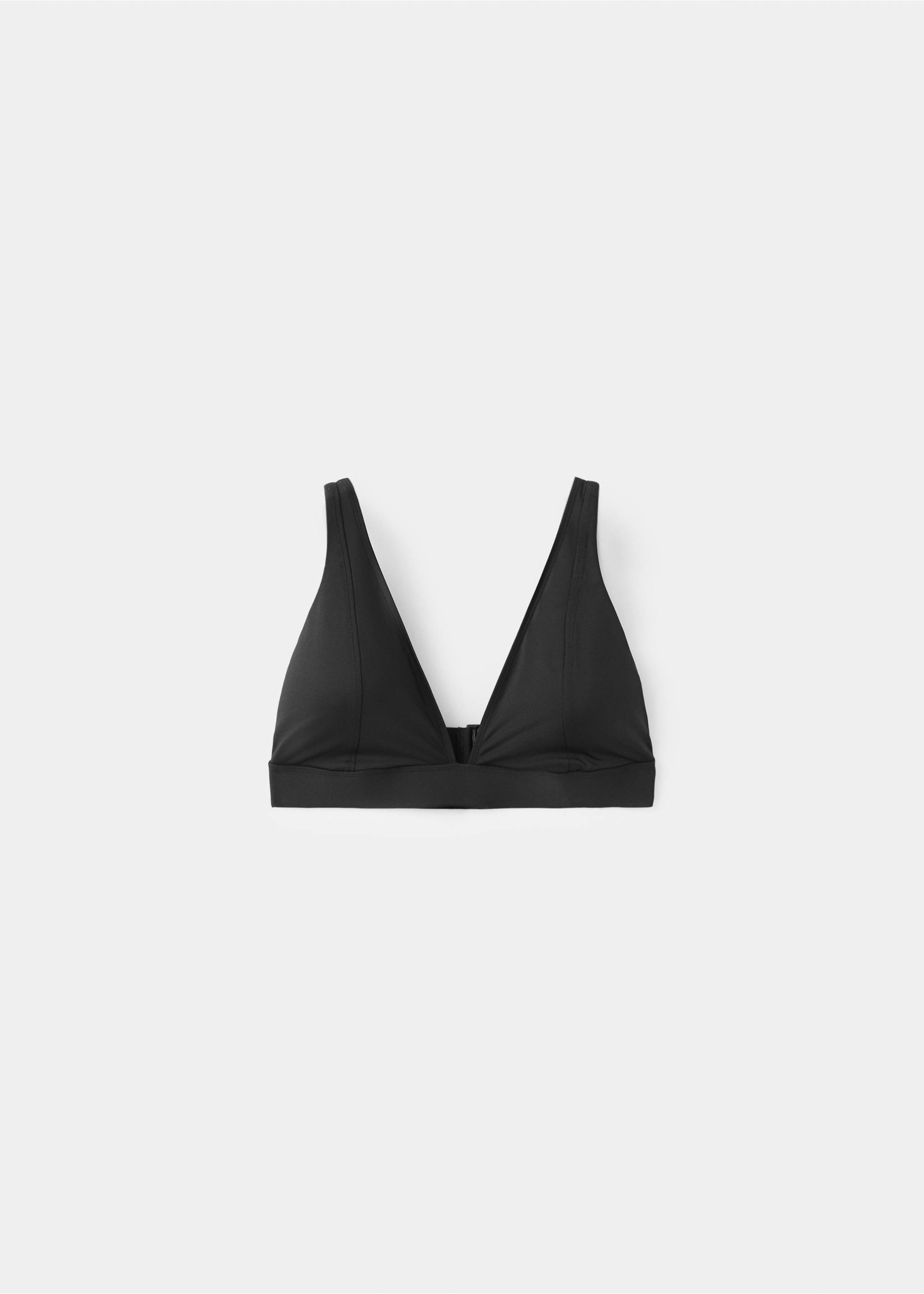 Triangular bikini top - Article without model, Black. Ref: 27016726-00.