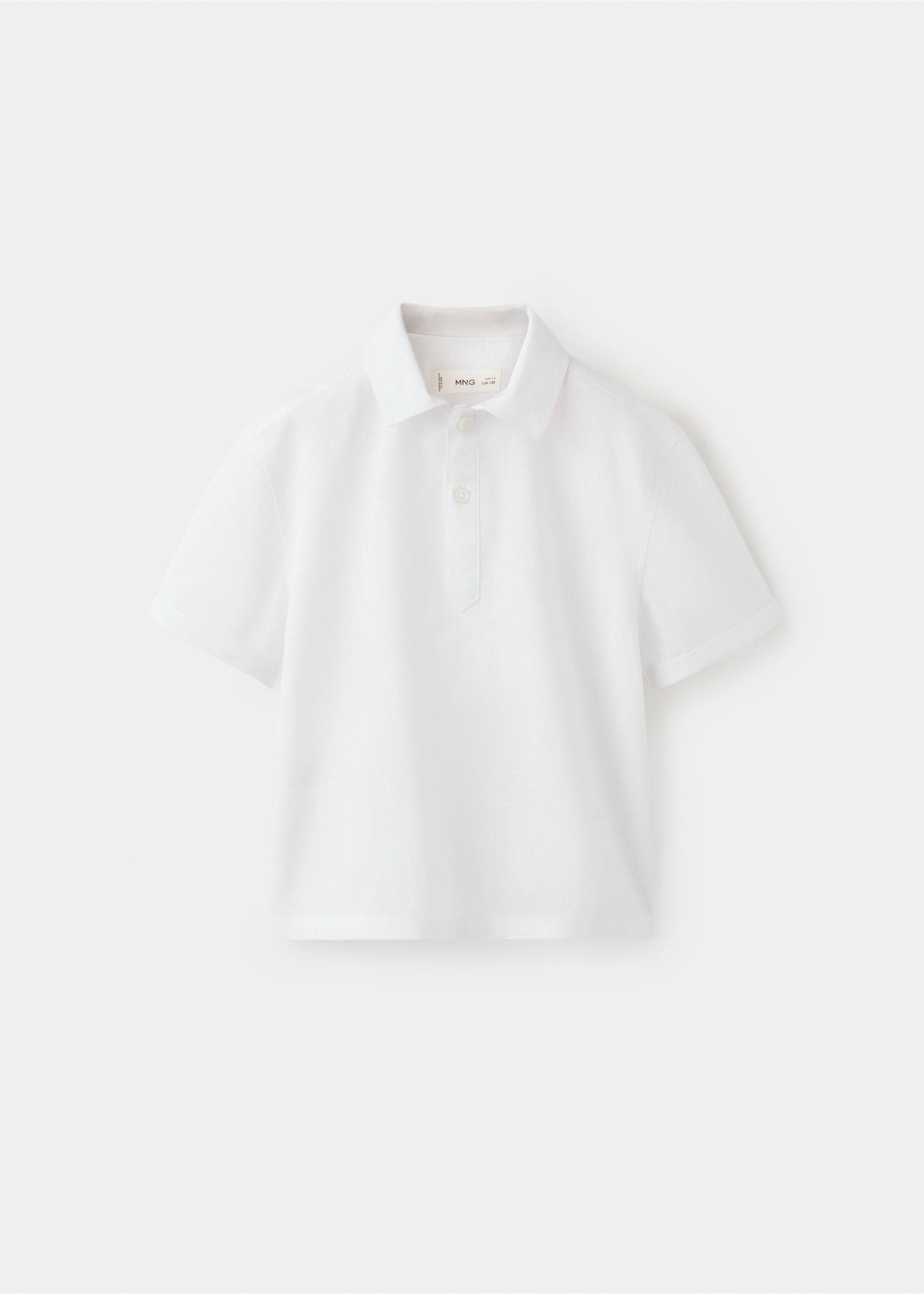 Camisa polo lino algodón - Artículo sin modelo, Blanco. Ref: 27016730-00.