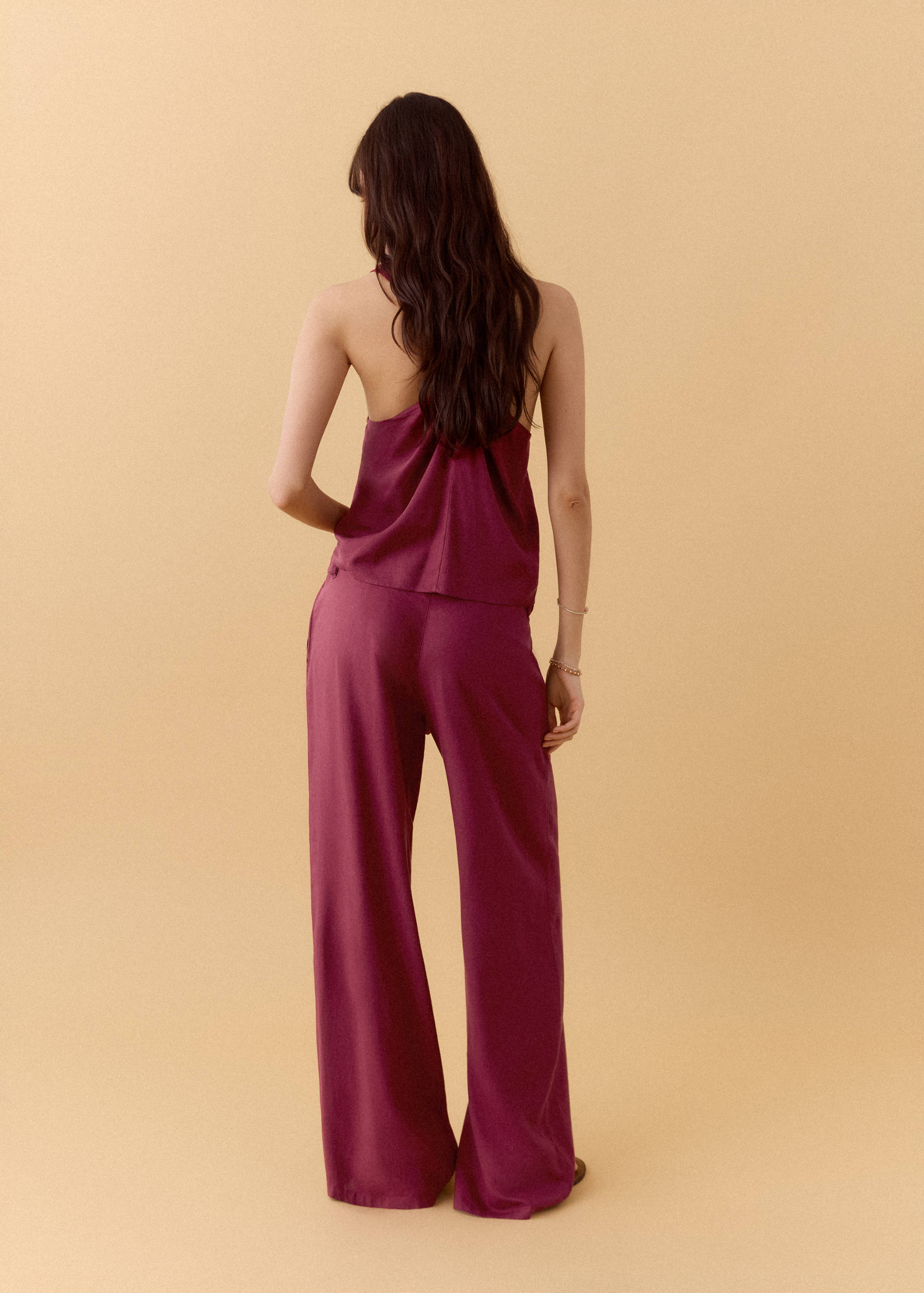 Pantalons rectes lli - Revers de l'article