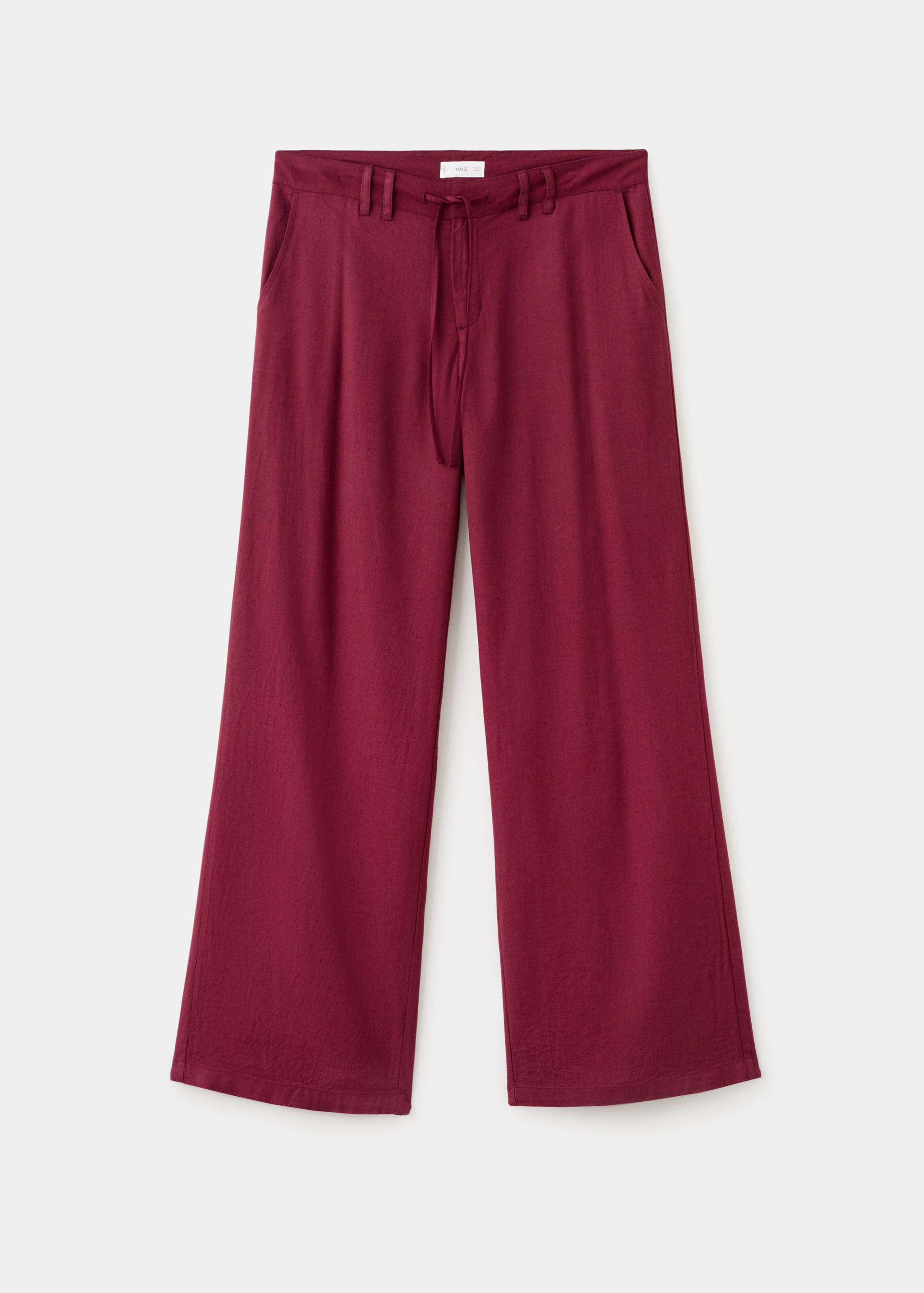 Прямые брюки с хлопком и льном - Изделие без модели