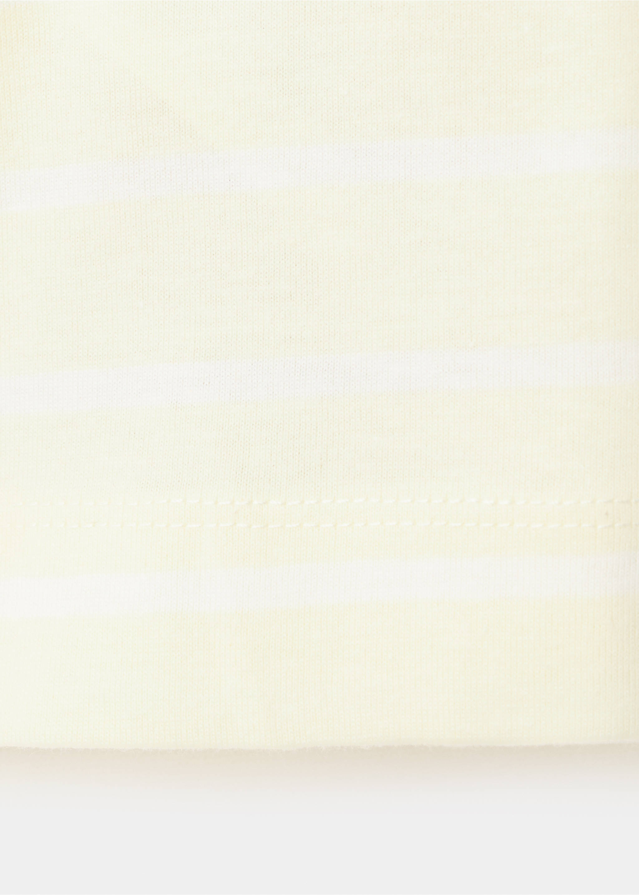 Striped cotton T-shirt - Details of the article 0, Pastel Yellow. Ref: 27016738-00.