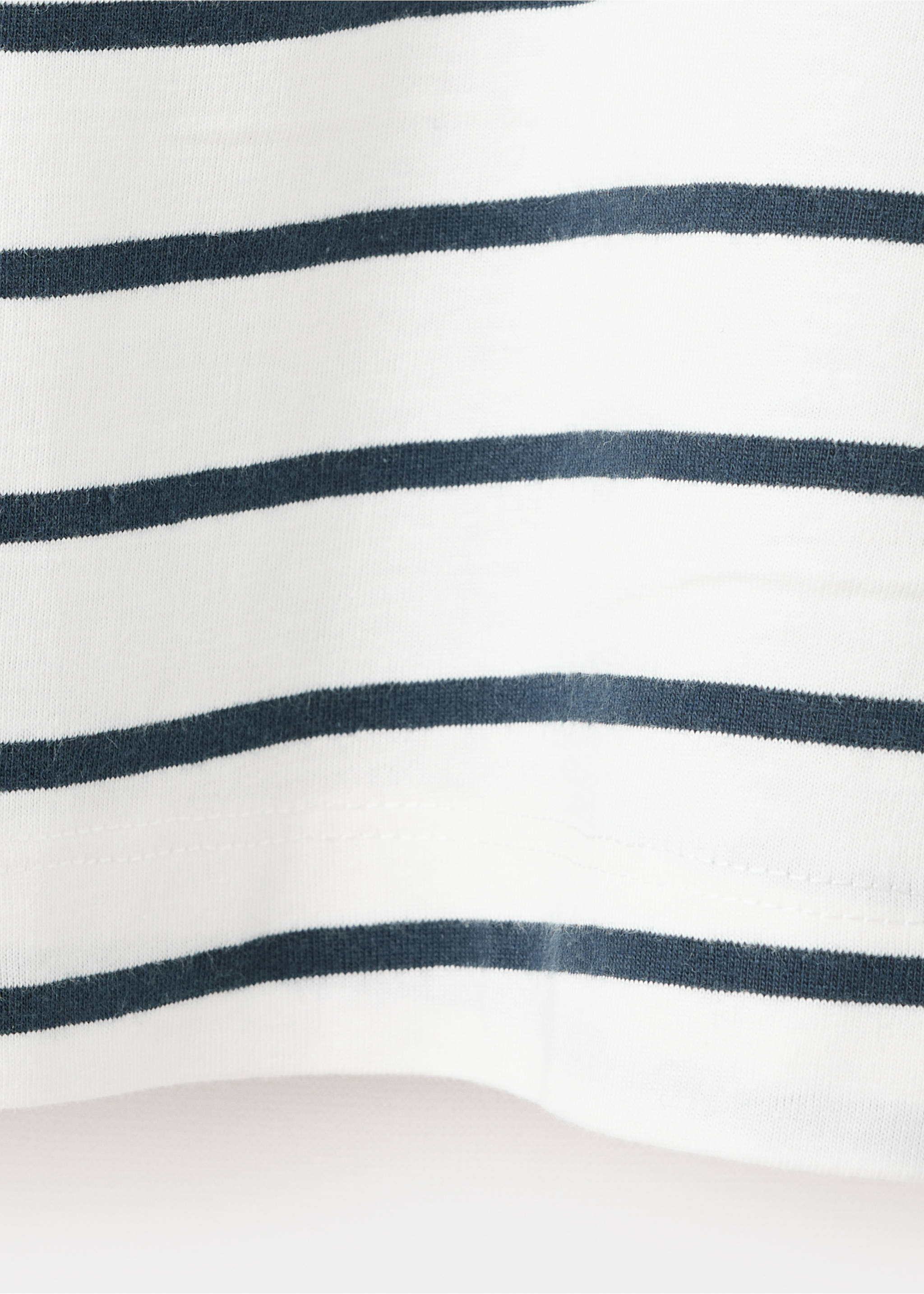 Striped cotton T-shirt - Details of the article 0, Navy. Ref: 27016738-00.