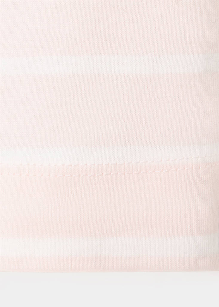 Striped cotton T-shirt — Pink