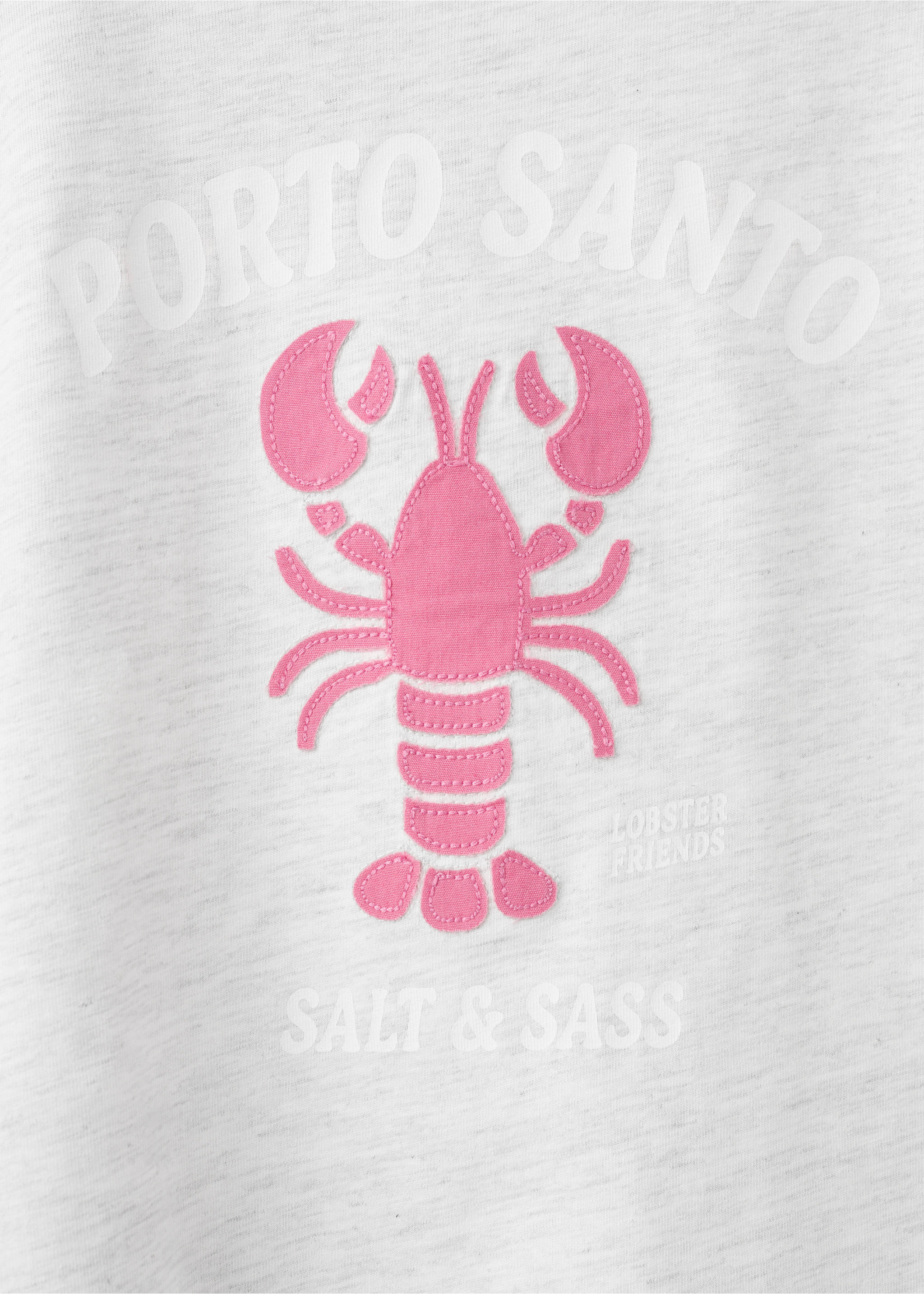 Katoenen T-shirt met print - Detail van het artikel 0, Lichtgrijs. Ref: 27016739-00.