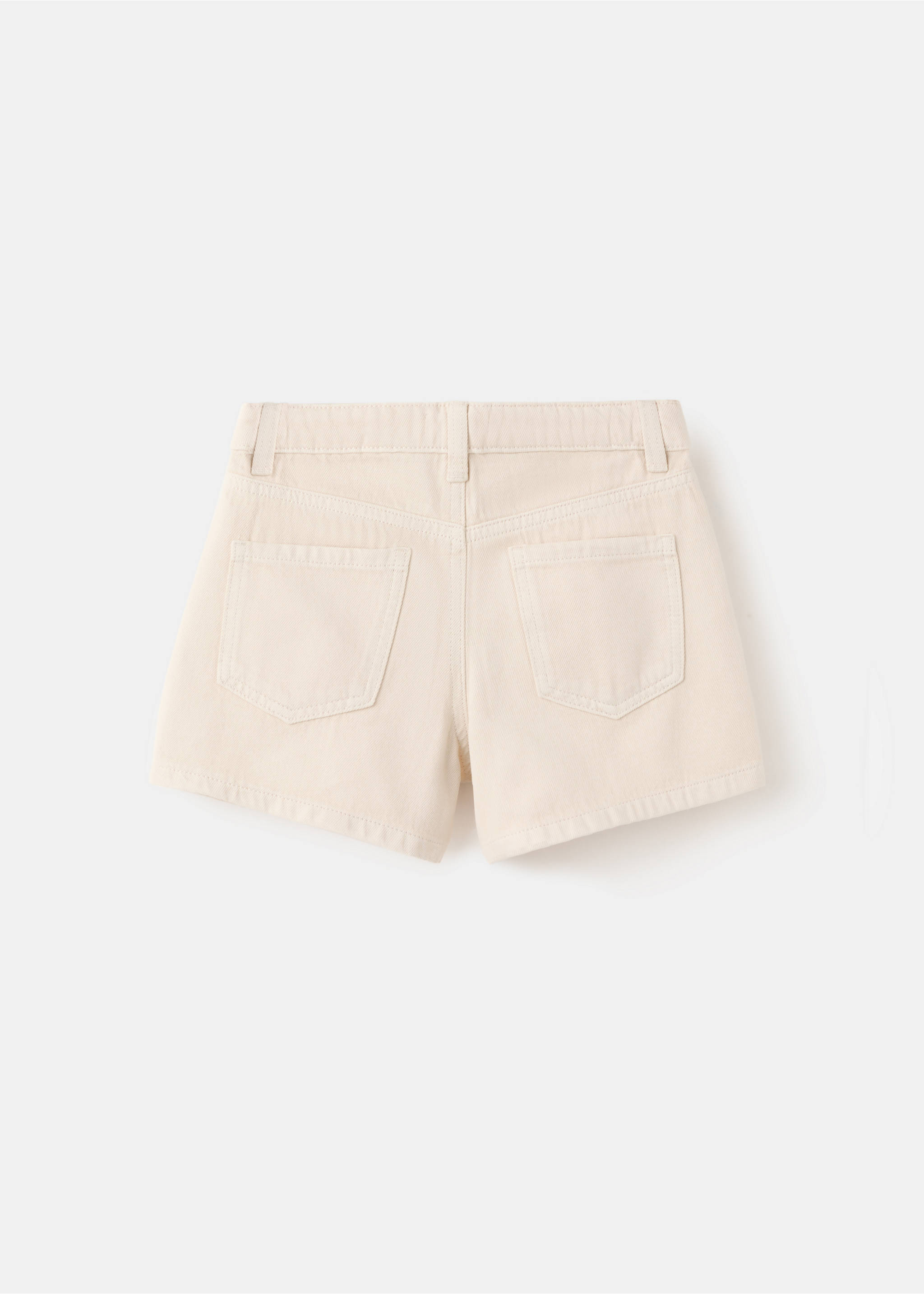 Short en jean à clous - Verso de l’article, Sable. Ref: 27016742-00.