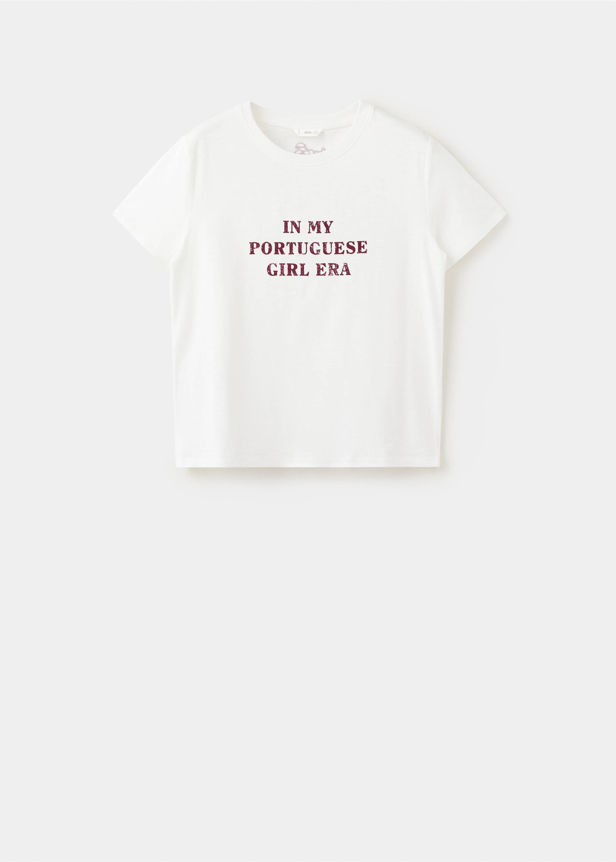 Printed text T-shirt - Article without model, Off White. Ref: 27016744-00.