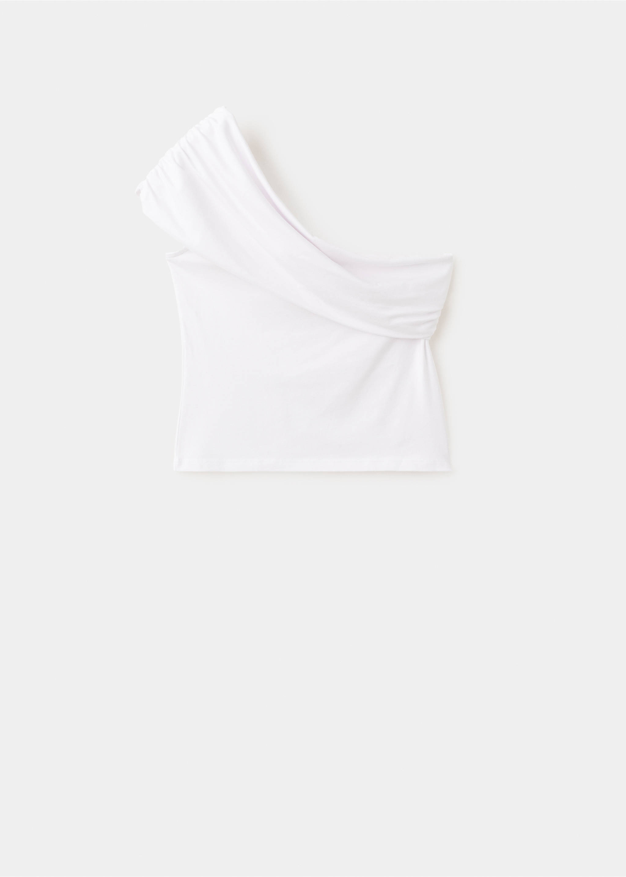 Asymmetrical crop top - Article without model, Off White. Ref: 27016746-00.