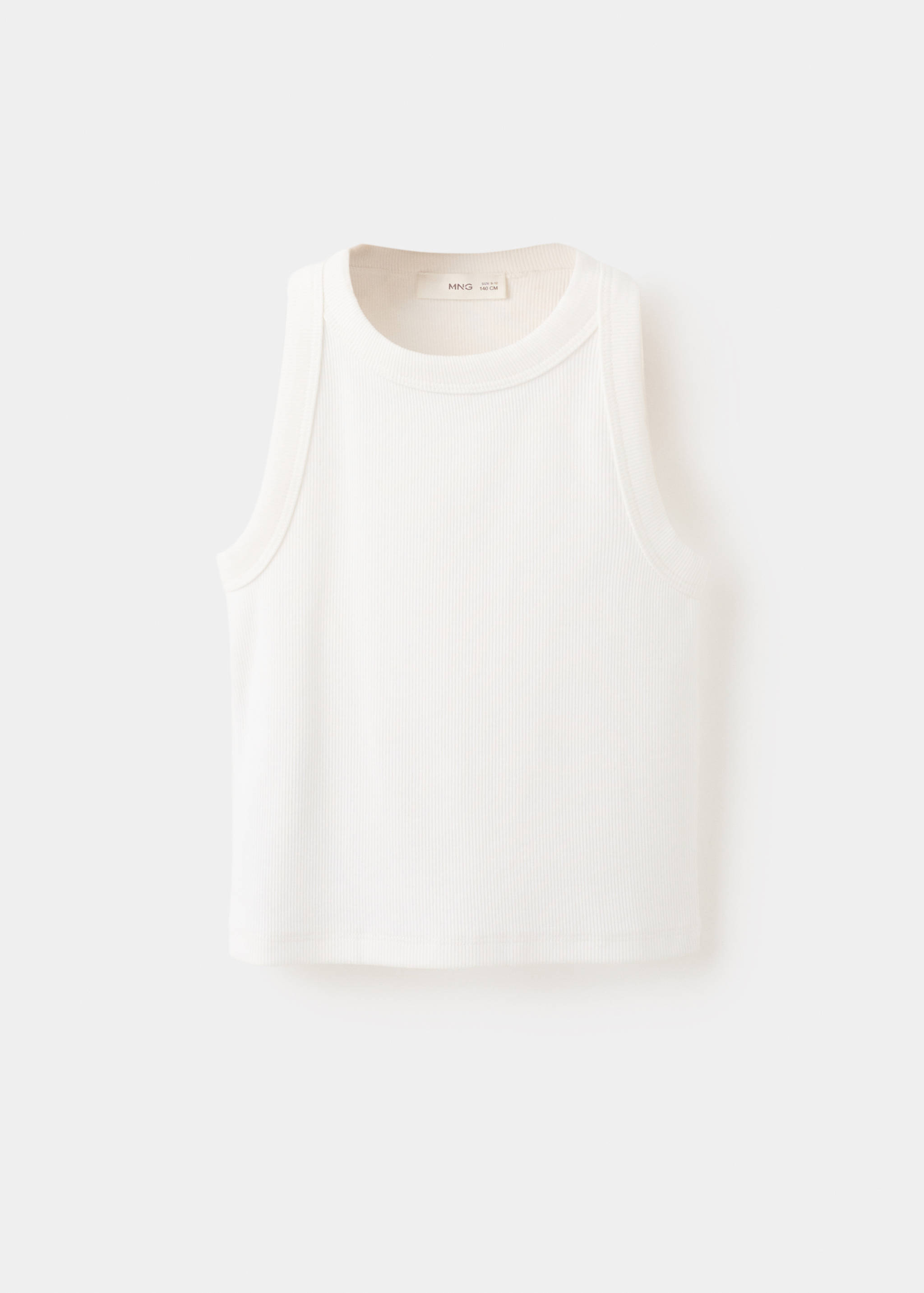 Ribbed cotton-blend top - Article without model