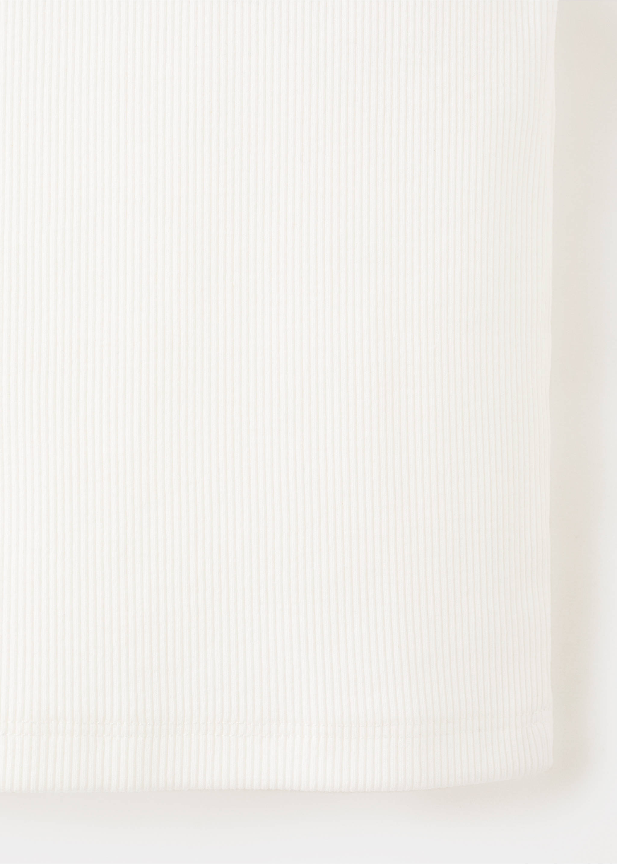 Ribbed cotton-blend top - Details of the article 8, Off White. Ref: 27016747-00.