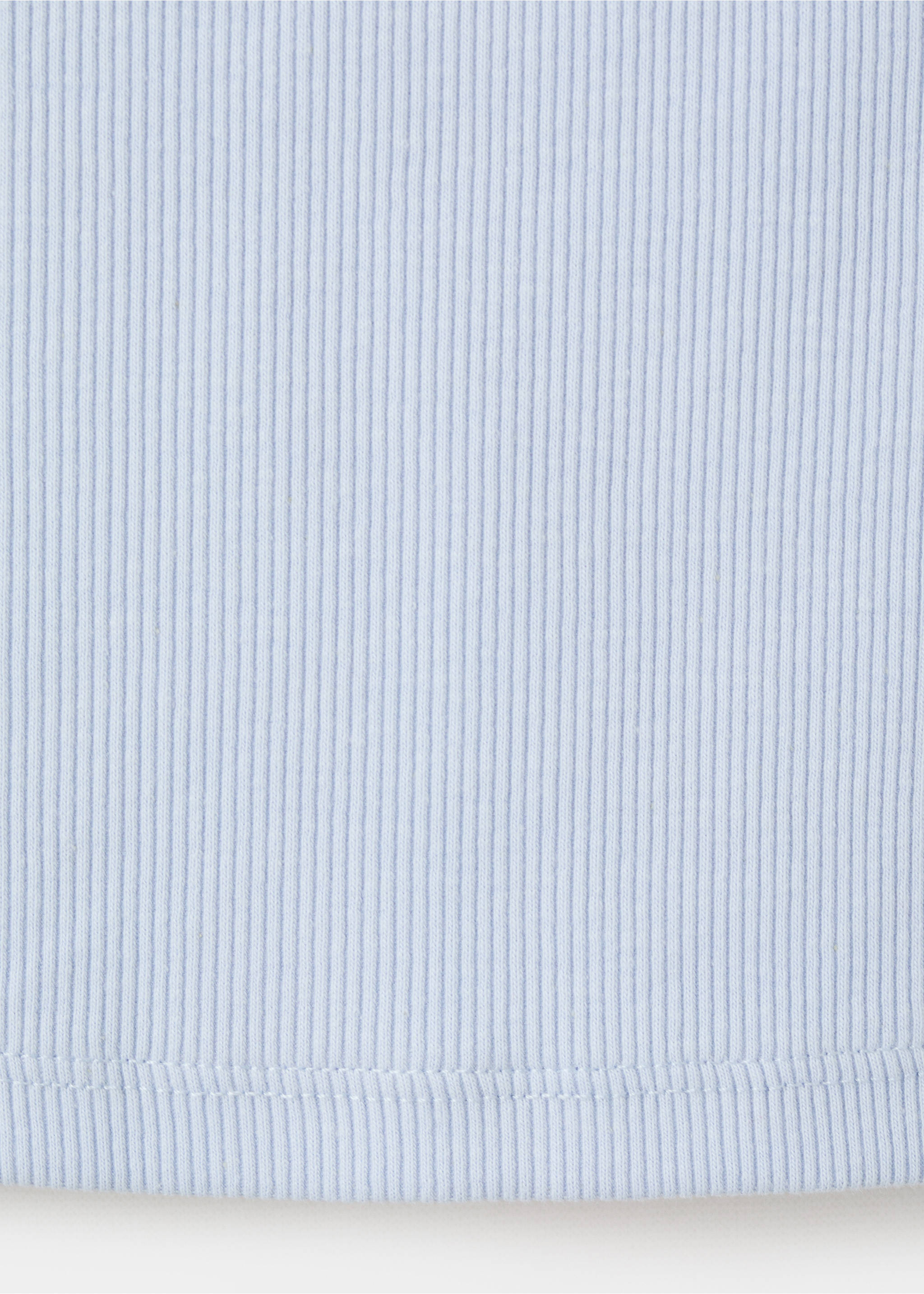 Ribbed cotton-blend top - Details of the article 0, Sky Blue. Ref: 27016747-00.