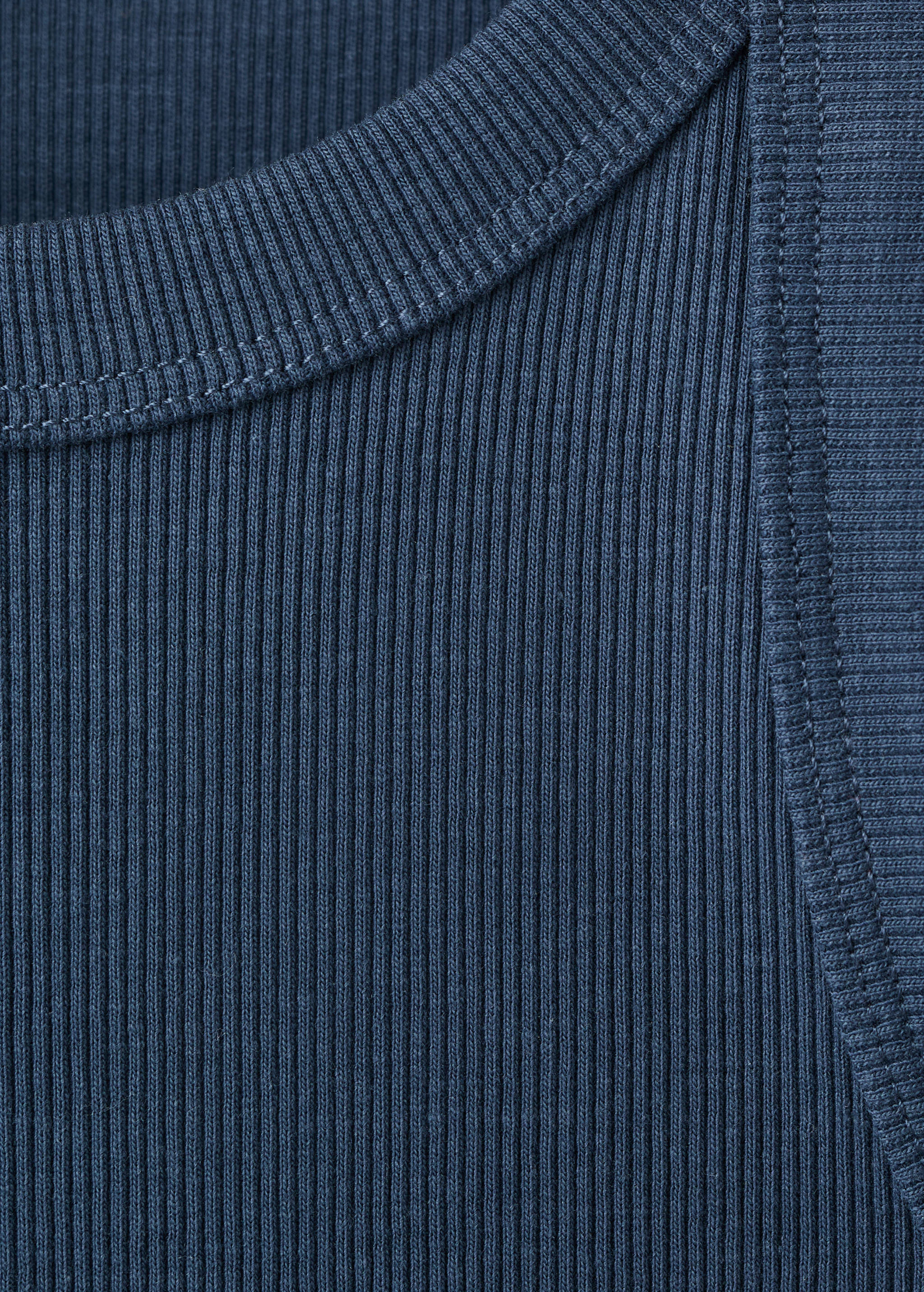 Ribbed cotton-blend top - Details of the article 8