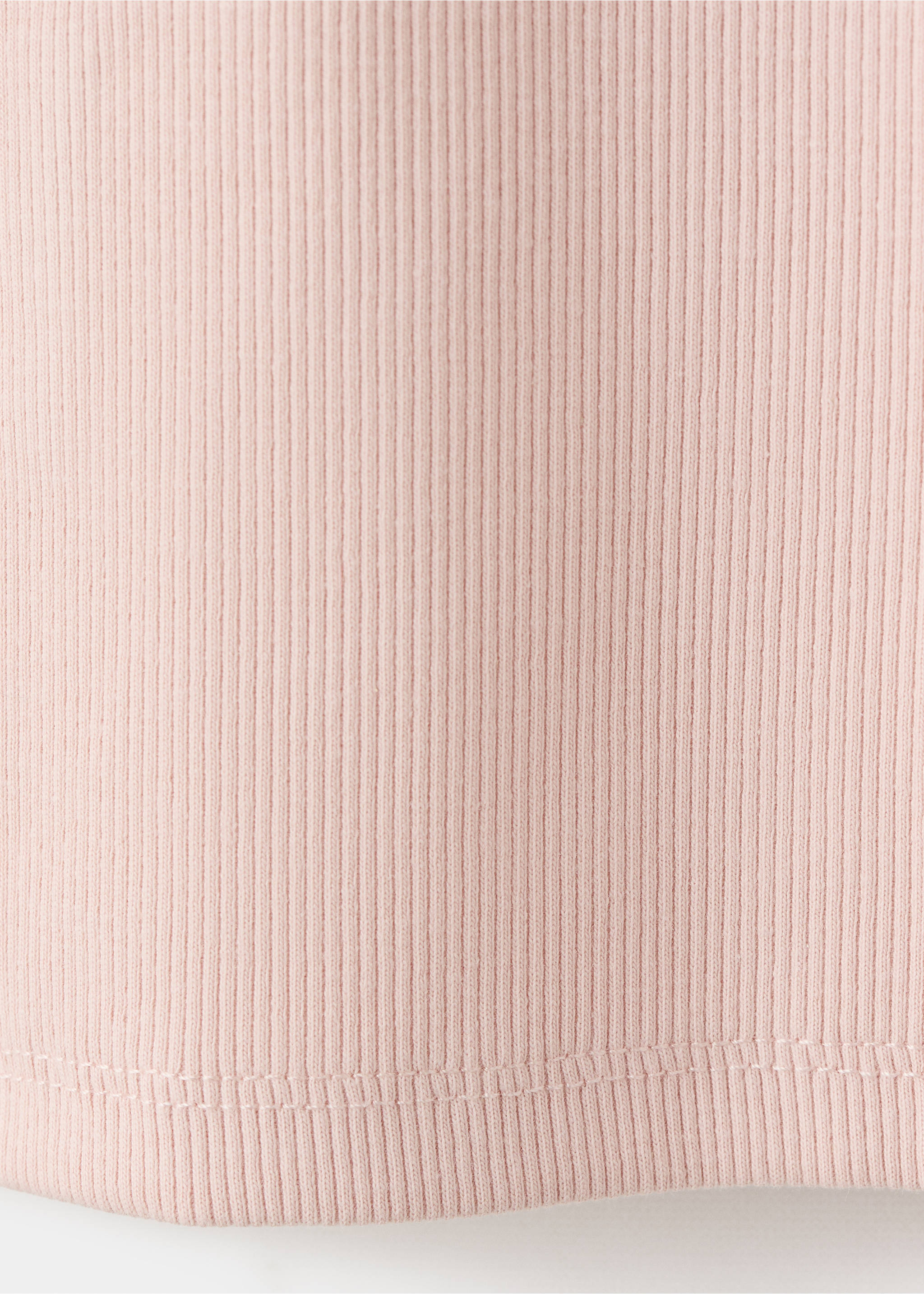 Ribbed cotton-blend top - Details of the article 0, Pink. Ref: 27016747-00.