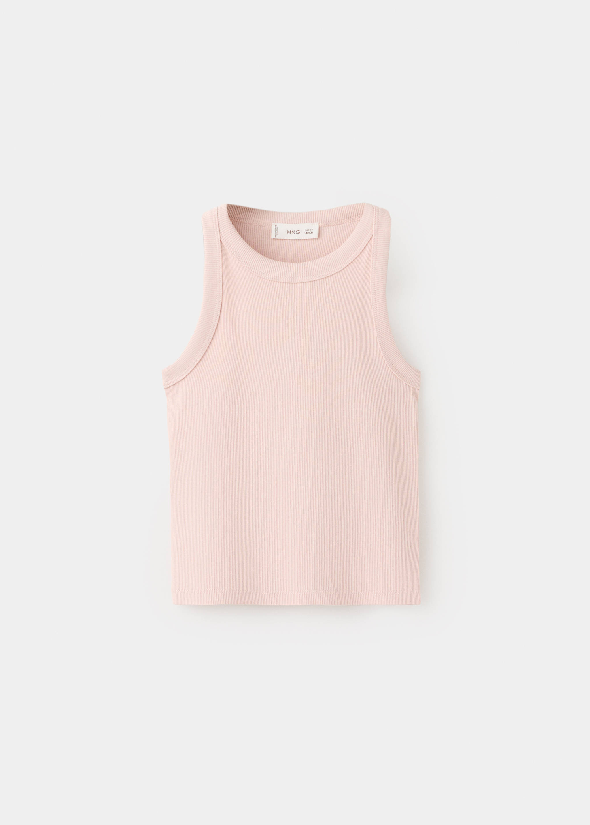 Ribbed cotton-blend top - Article without model