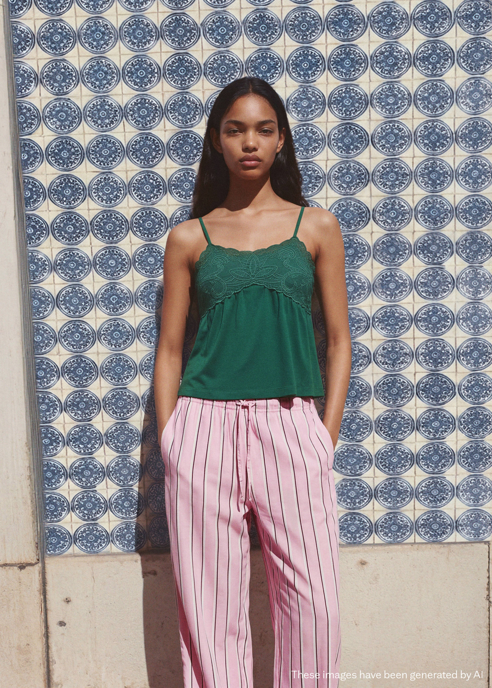 Embroidered flower top - General plane