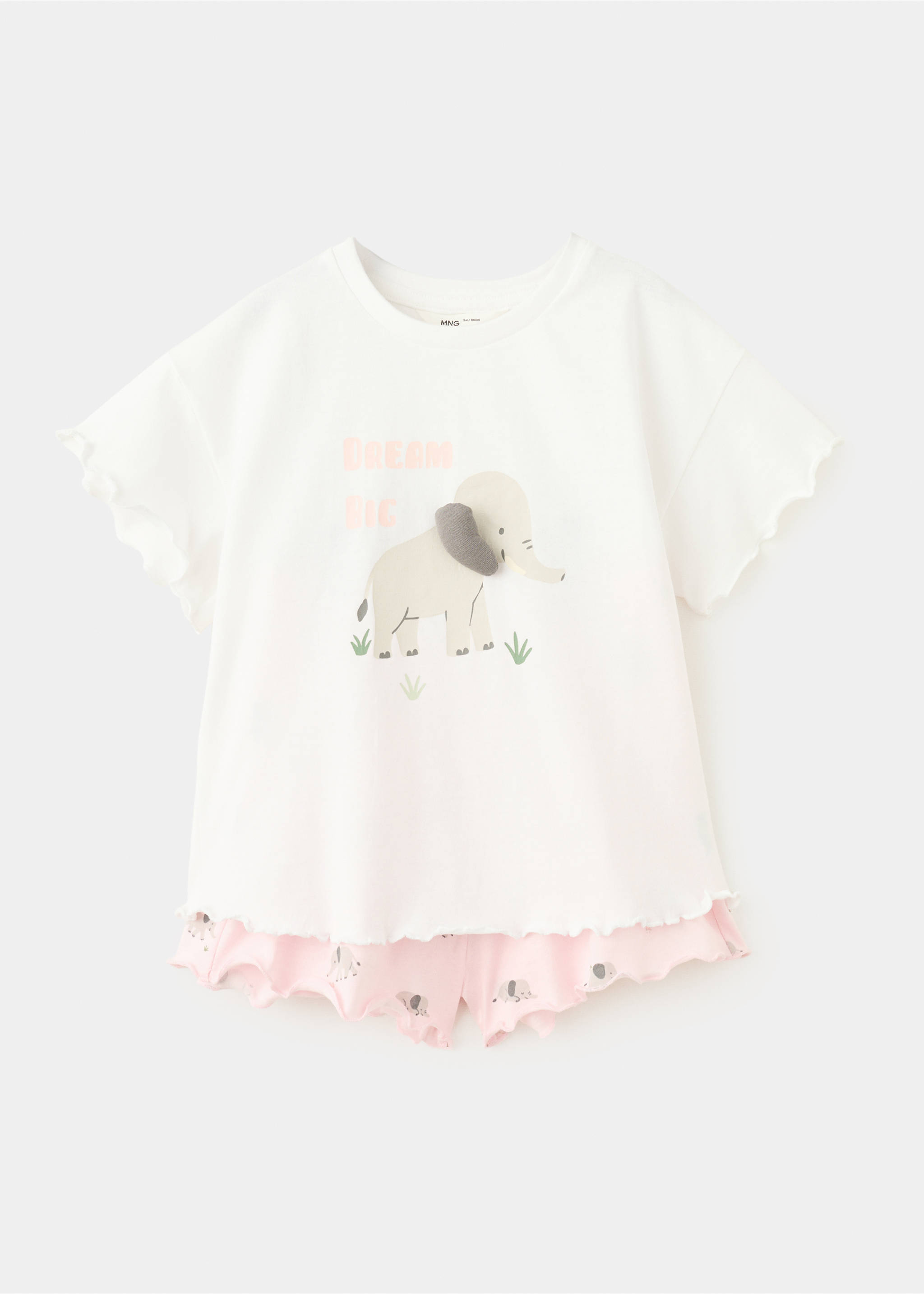 Printed short pyjamas - Article without model, Off White. Ref: 27016751-00.