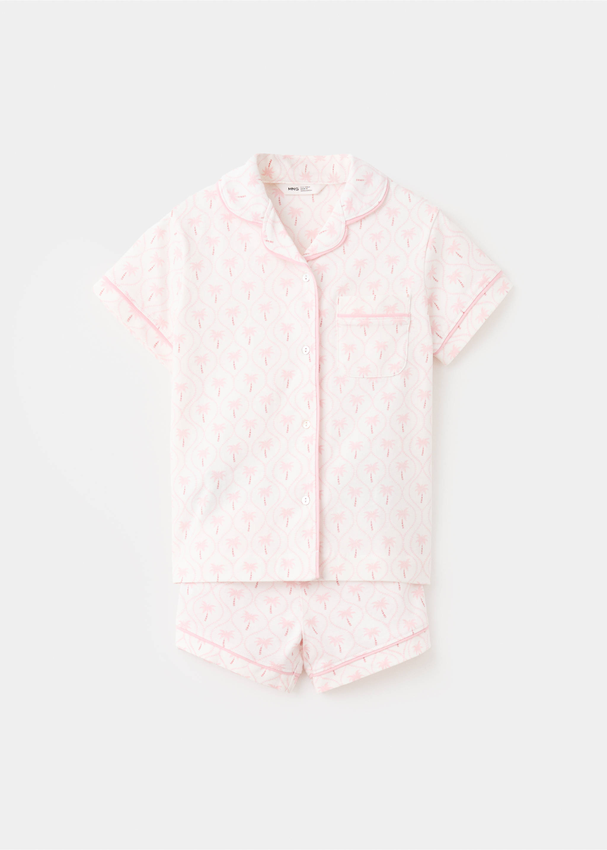 Pijama corto estampado - Artículo sin modelo, Rosa. Ref: 27016753-00.