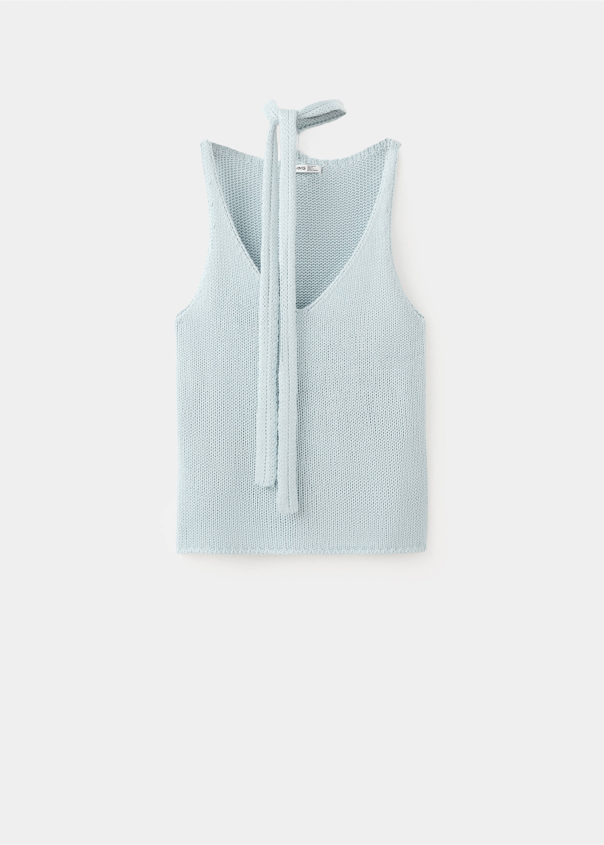 Knitted top with shawl detail - Article without model, Blue. Ref: 27017140-00.