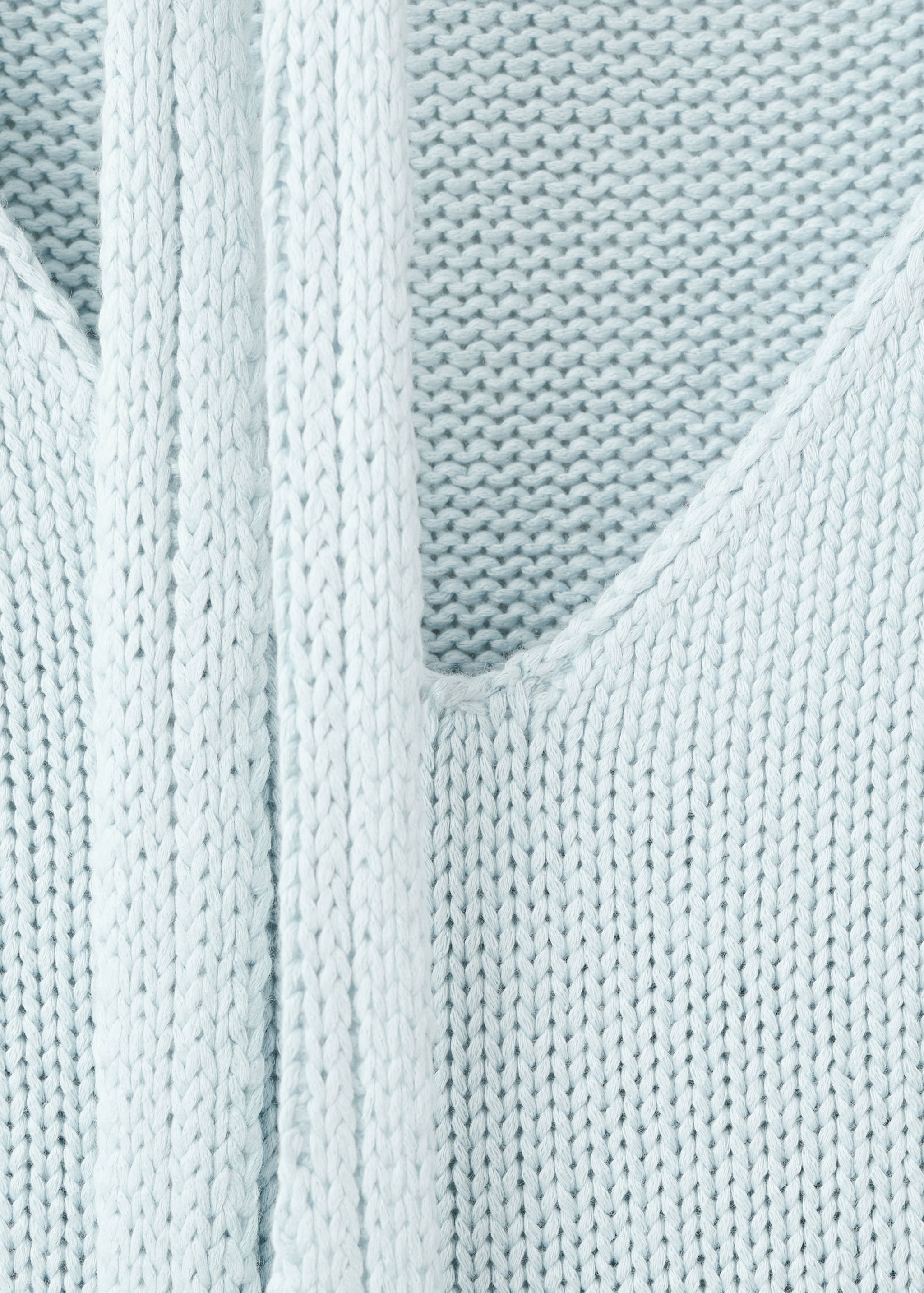 Knitted top with shawl detail - Details of the article 8