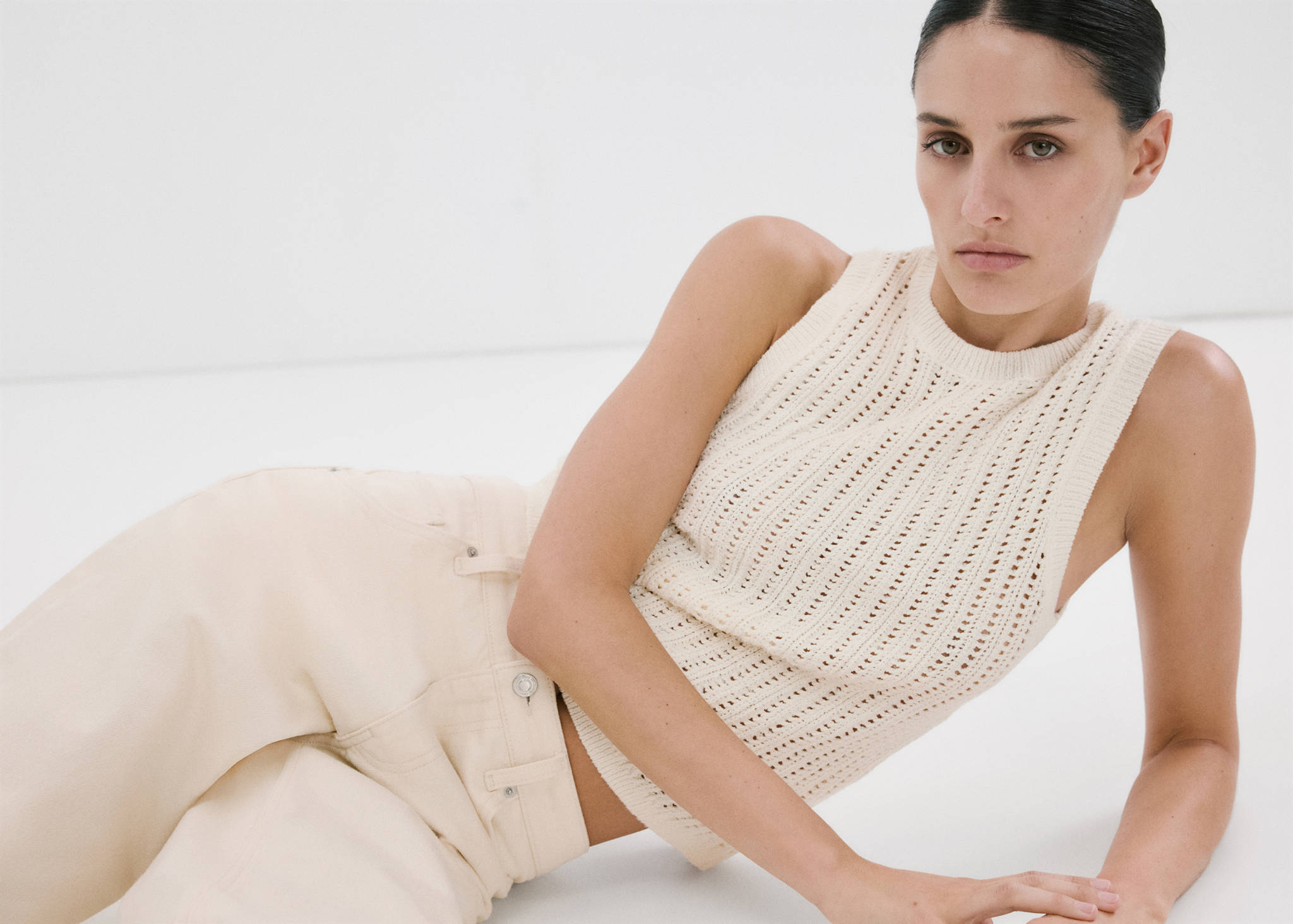 Openwork knit top - Panoramic plane