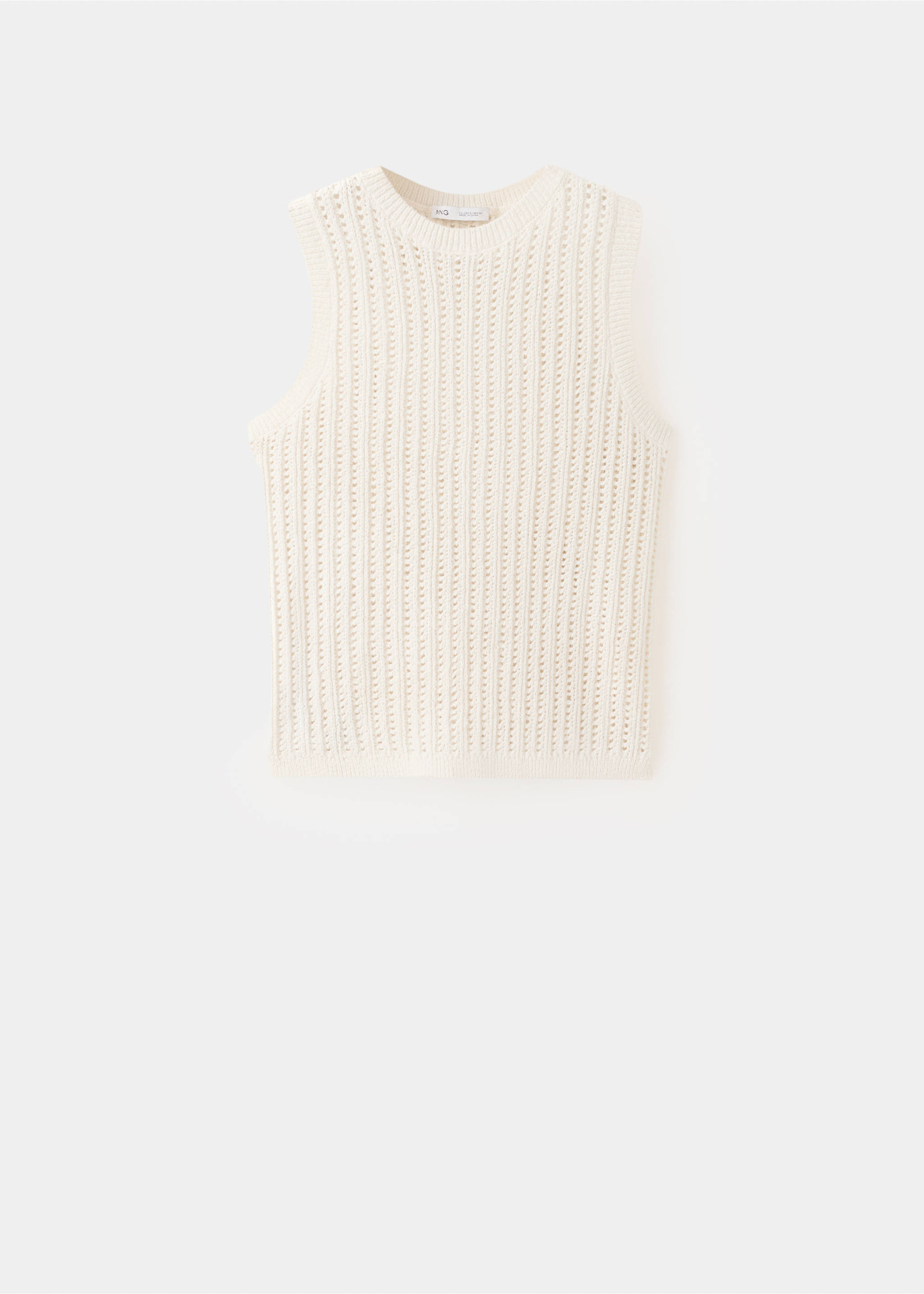 Openwork knit top - Article without model, Ecru. Ref: 27017141-00.