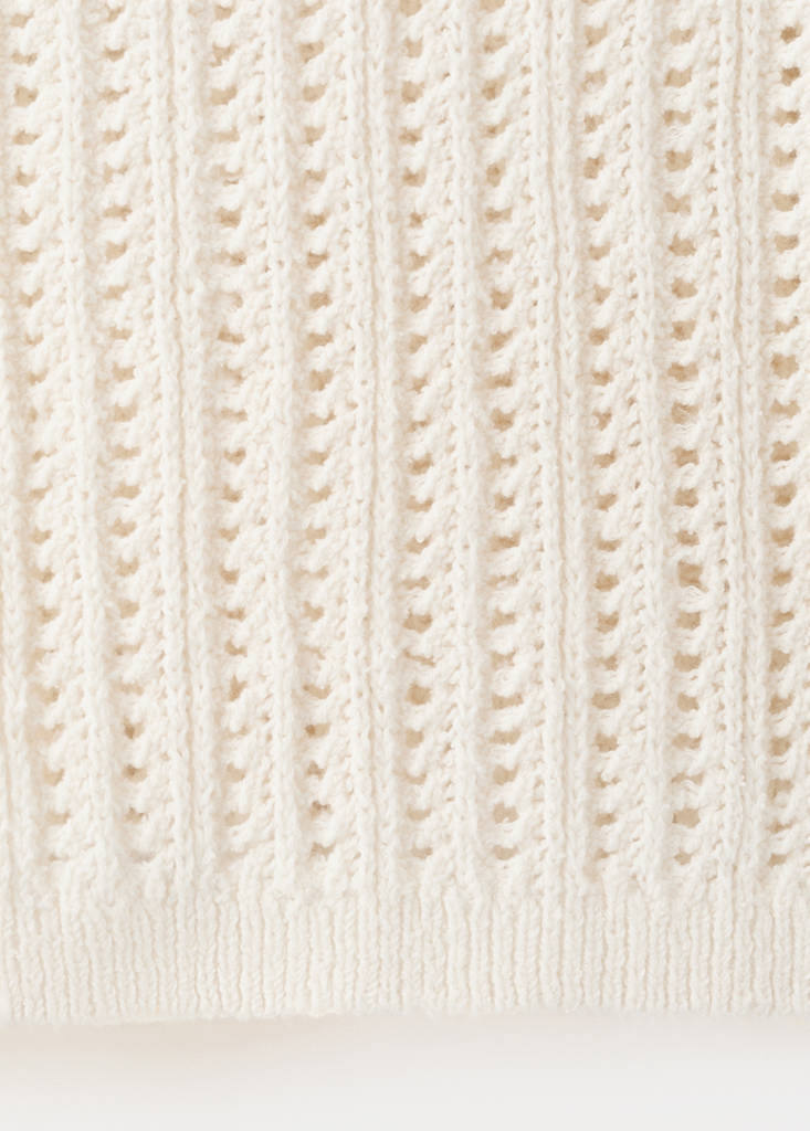 Openwork knit top — Ecru