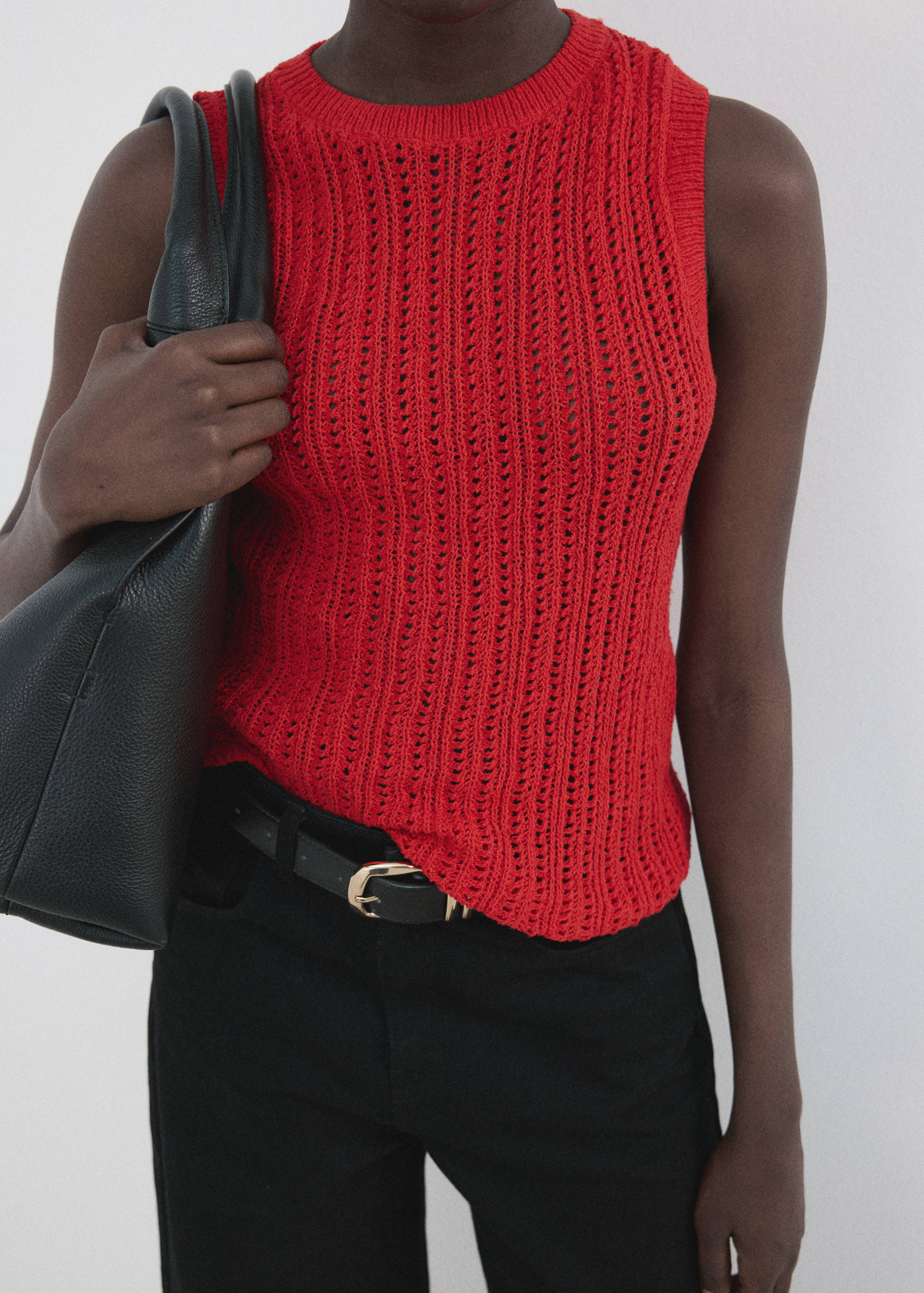 Openwork knit top - Details of the article 1