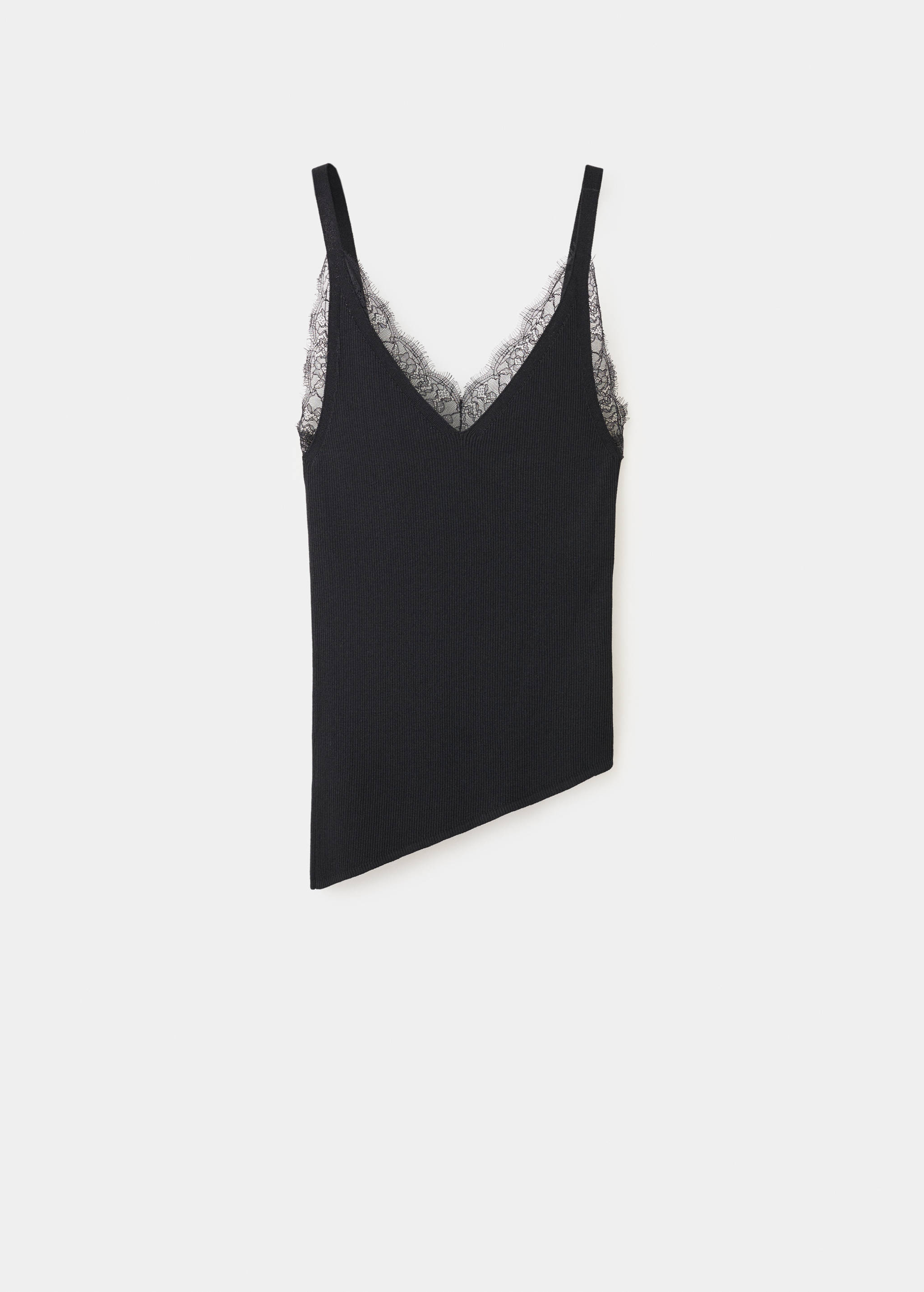 Top maille dentelle asymétrique - Article sans modèle