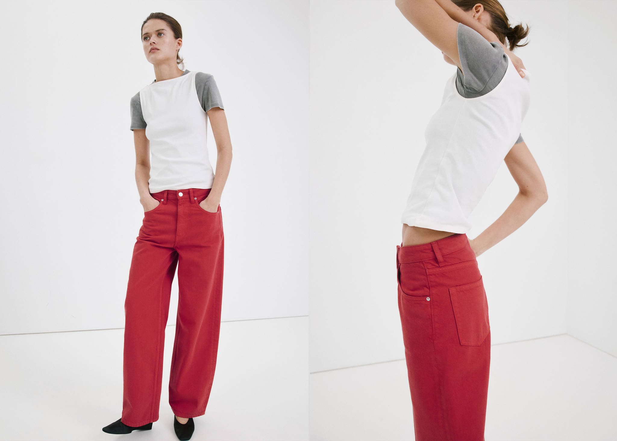 Mid-rise balloon jeans - Panoramic plane