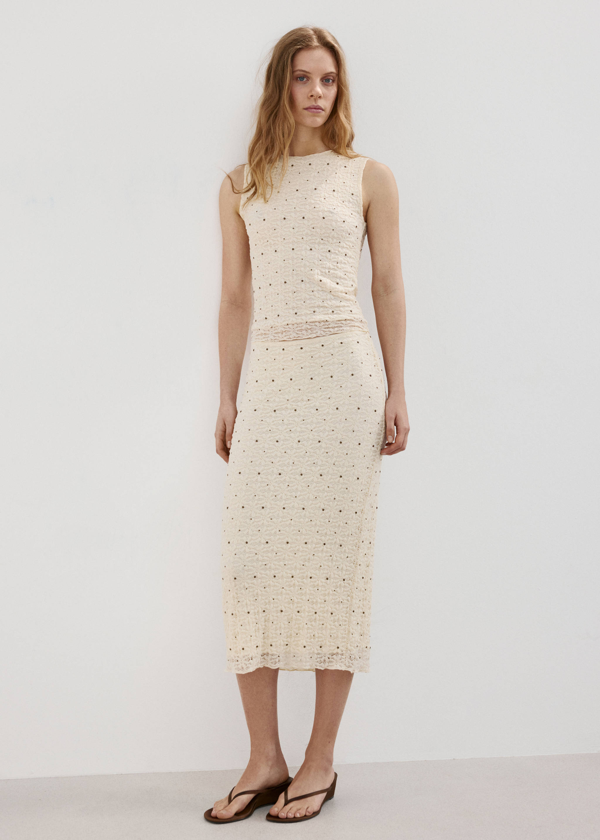 Wide strap glitter top - General plane