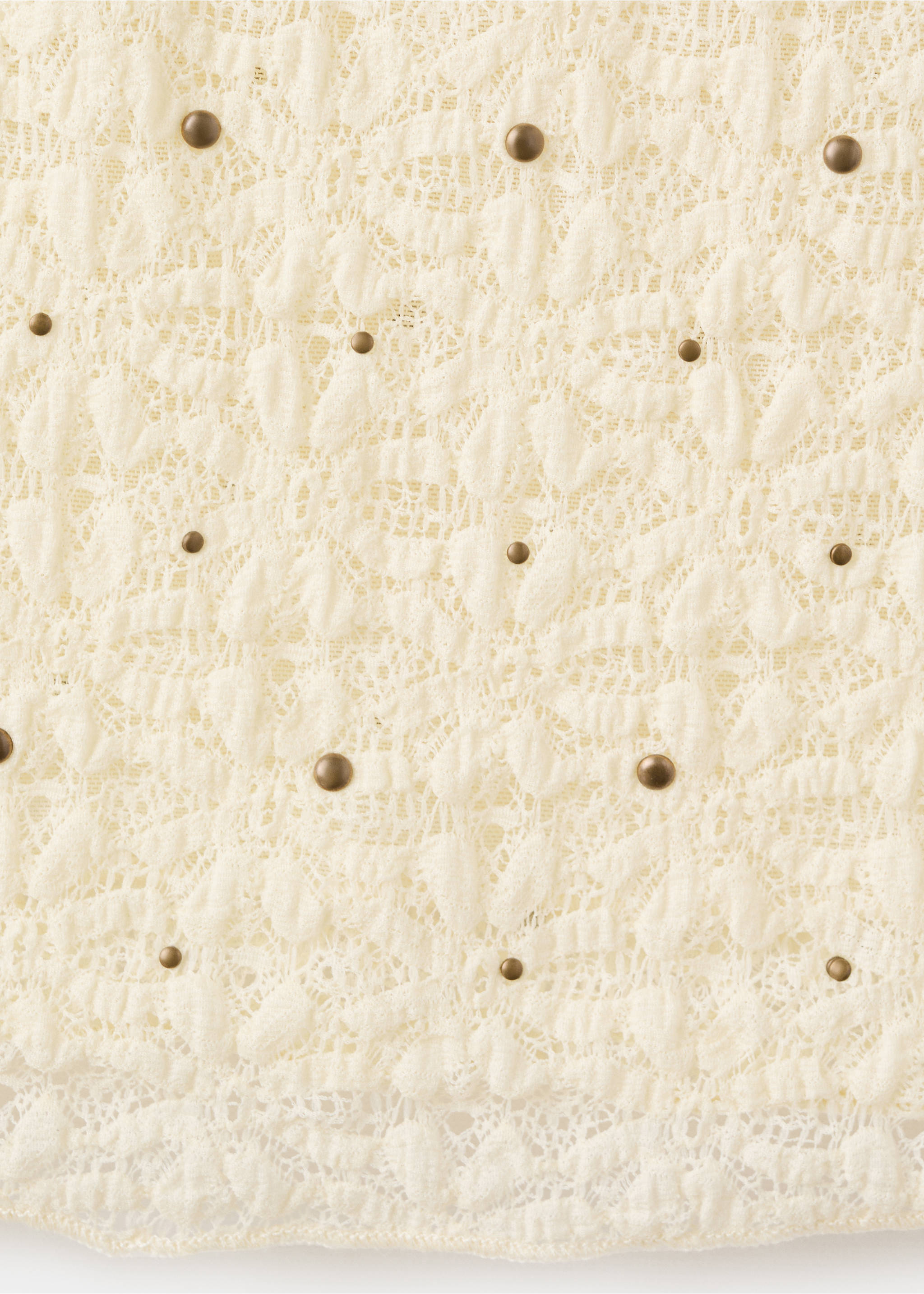 Wide strap glitter top - Details of the article 0, Ecru. Ref: 27017144-00.