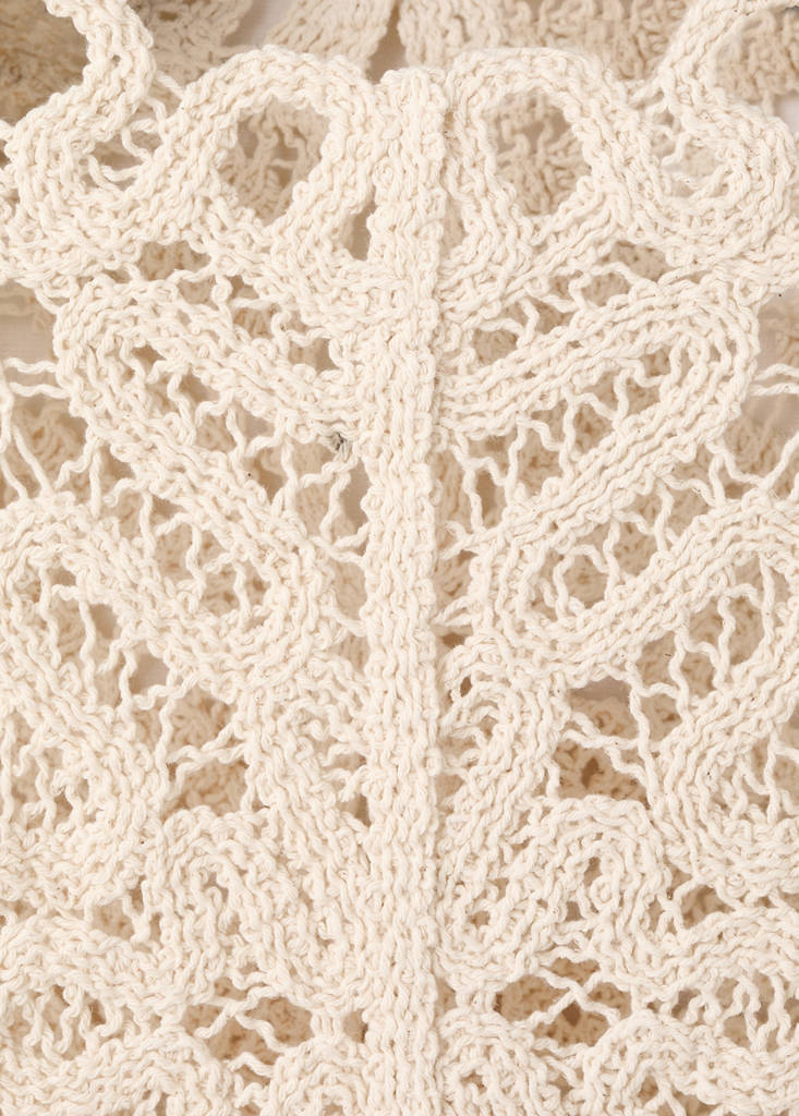 Openwork knit top — Sand