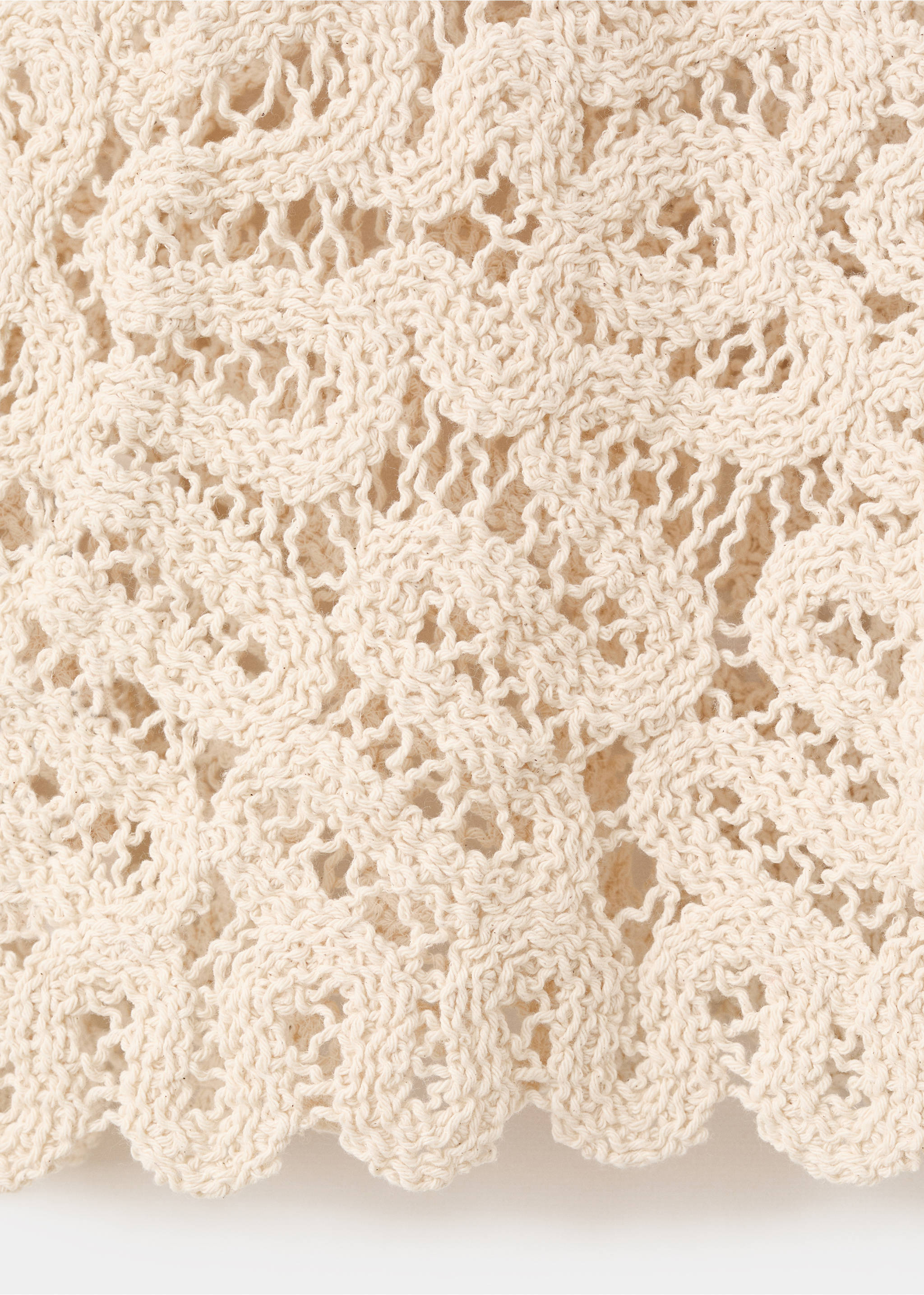 Openwork knit top - Details of the article 0, Sand. Ref: 27017146-00.
