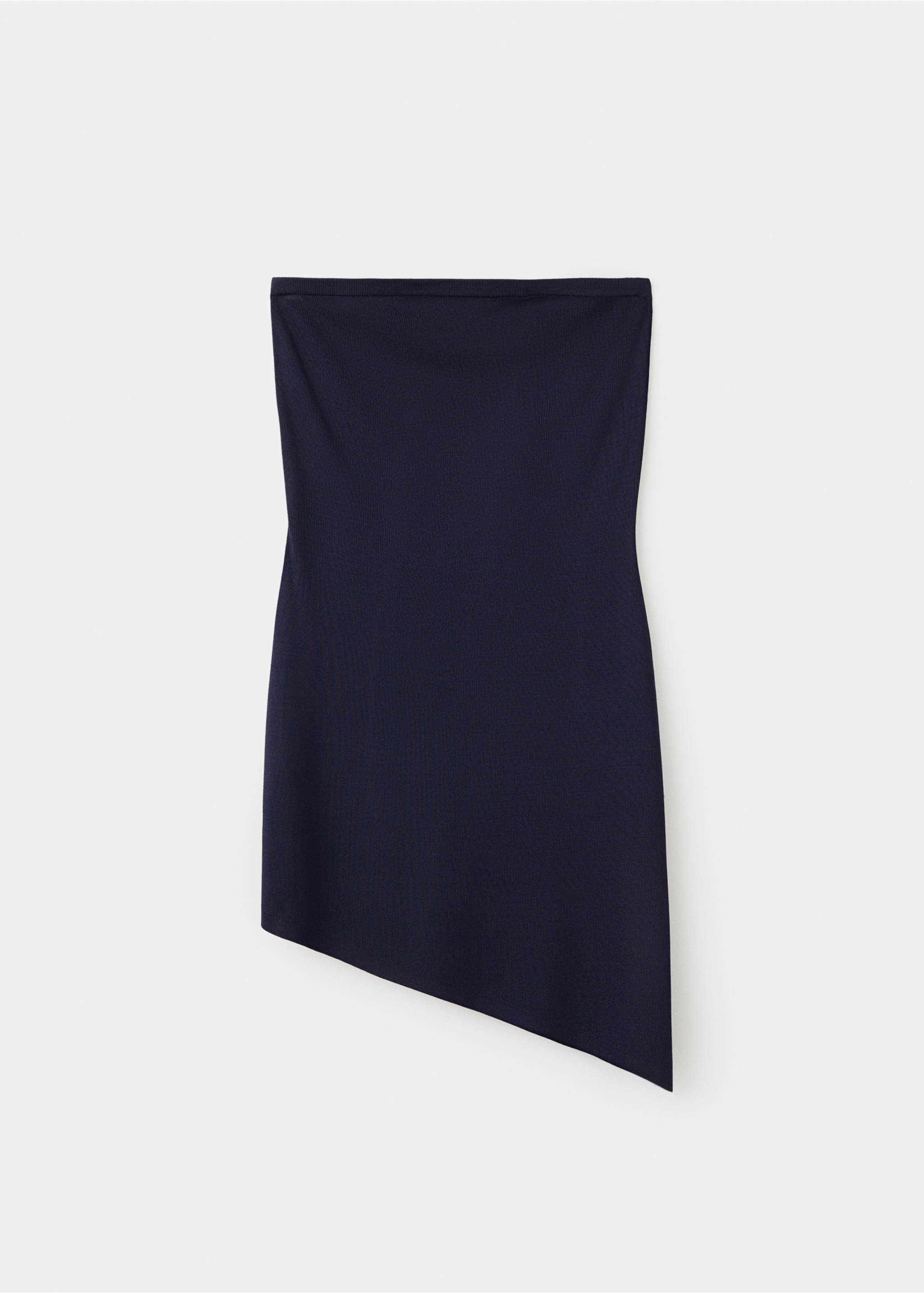 Asymmetrical fine-knit top - Article without model, Navy. Ref: 27017147-00.