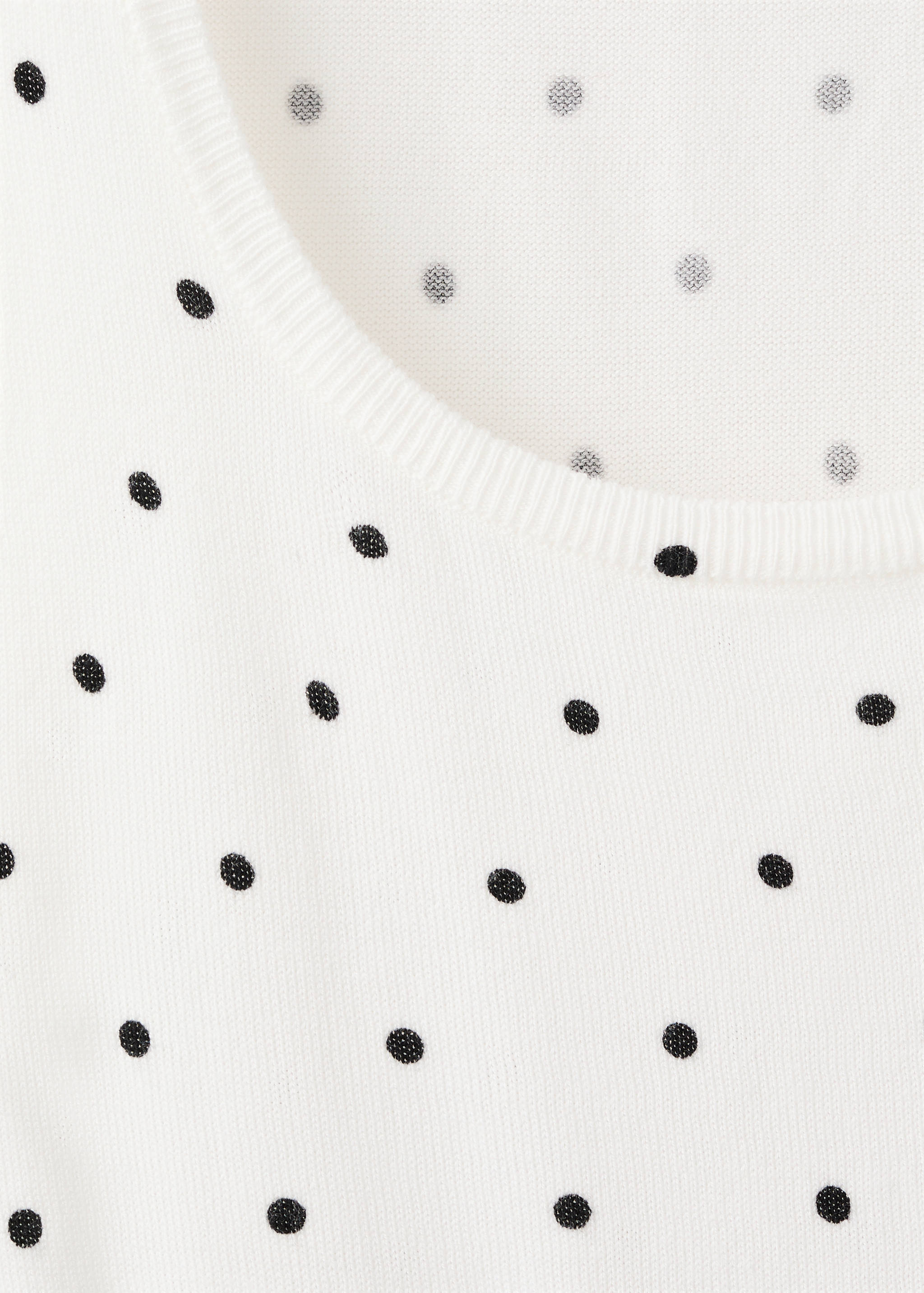 Polka-dot knitted top - Details of the article 8