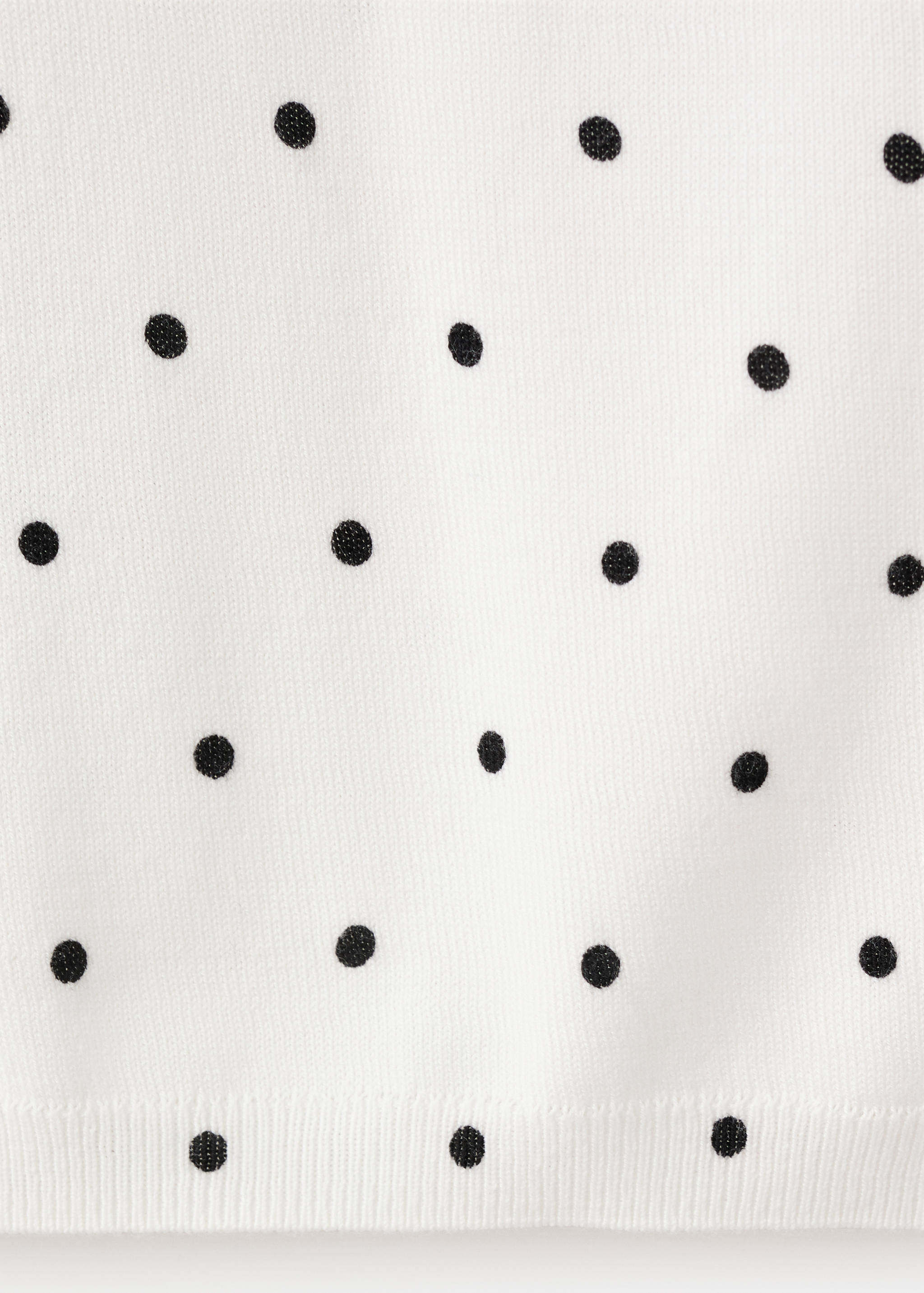 Polka-dot knitted top - Details of the article 0